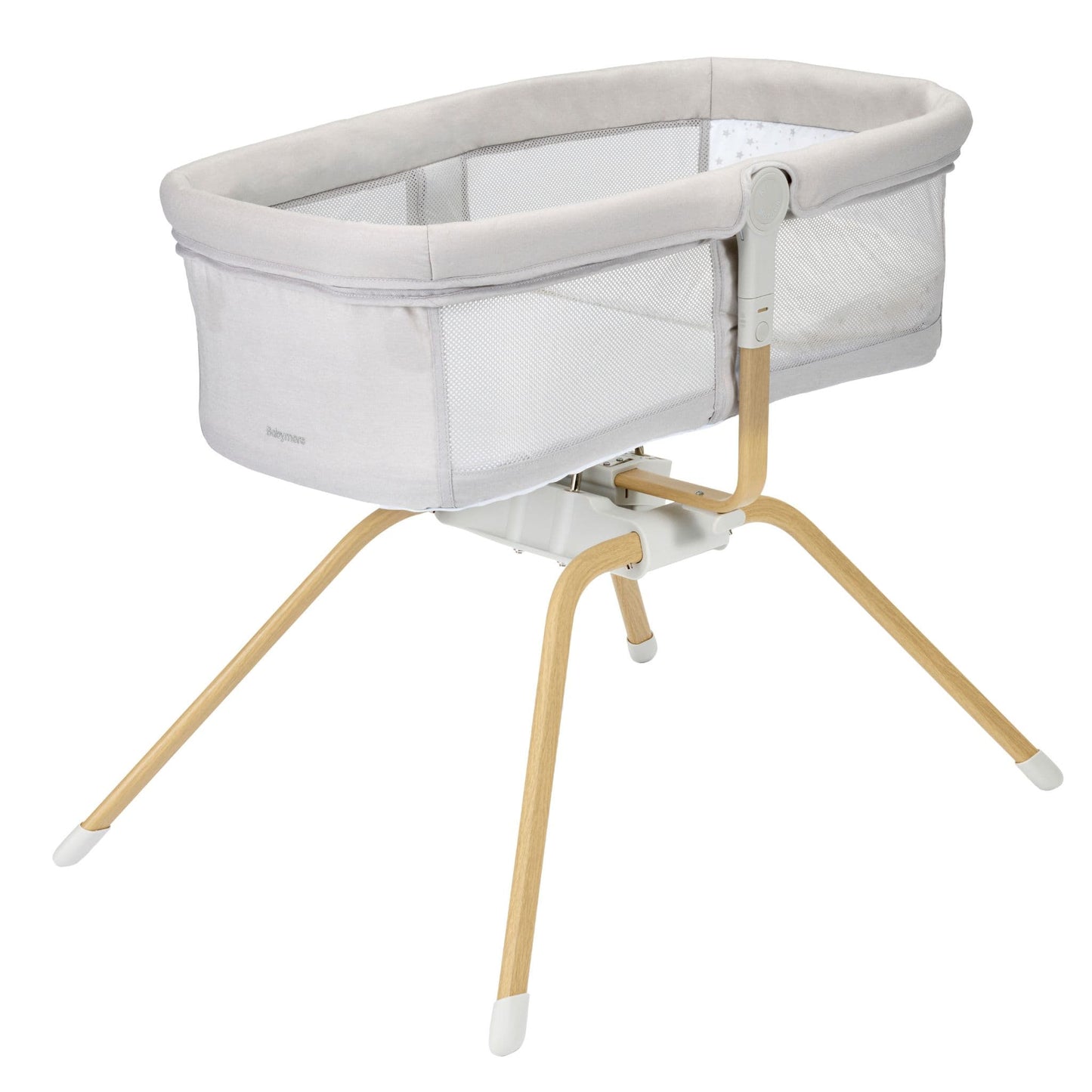 Babymore-Air-Motion-Crib-pale-grey-white-background-front