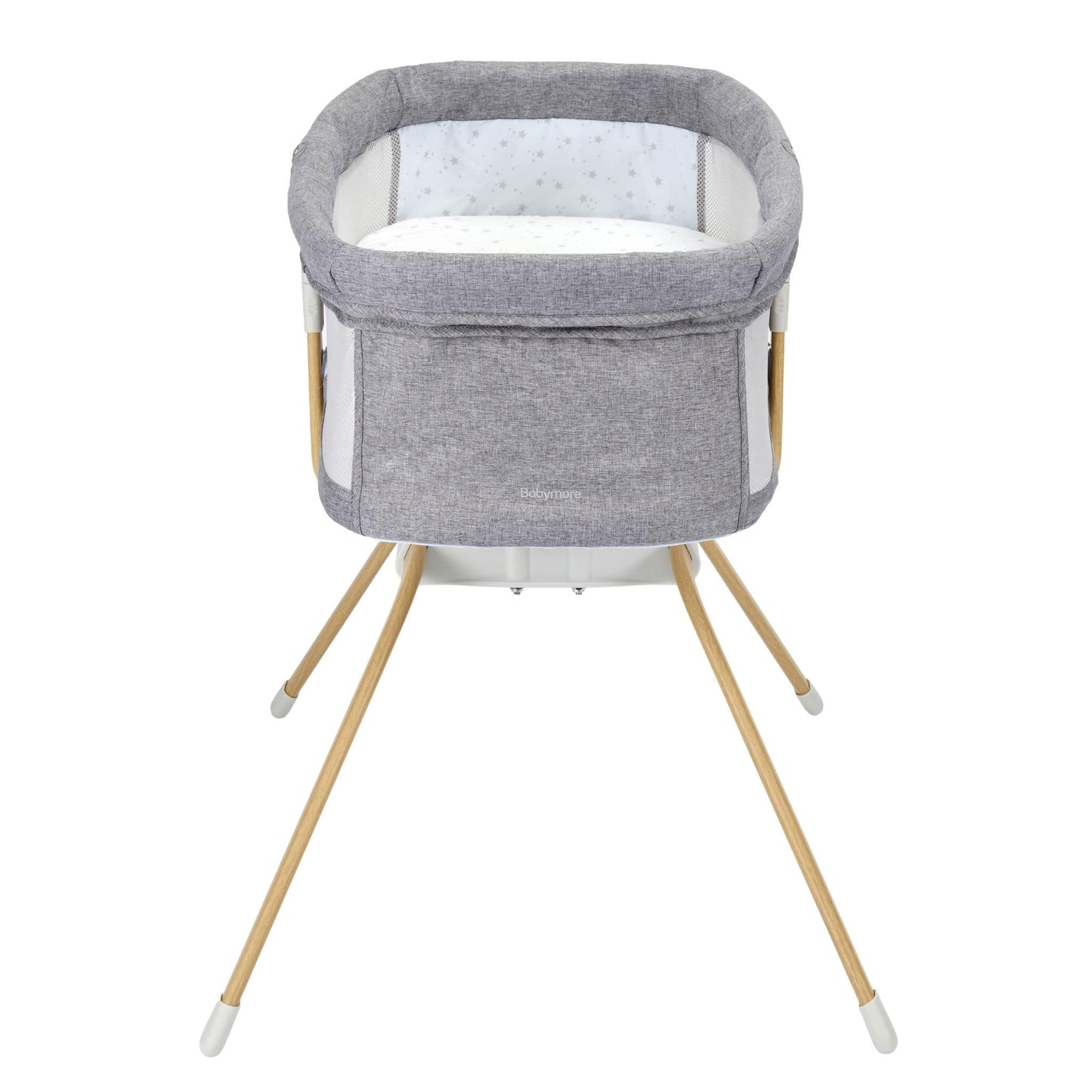 Babymore-Air-Motion-Crib-slate-grey-white-background-face-on-view