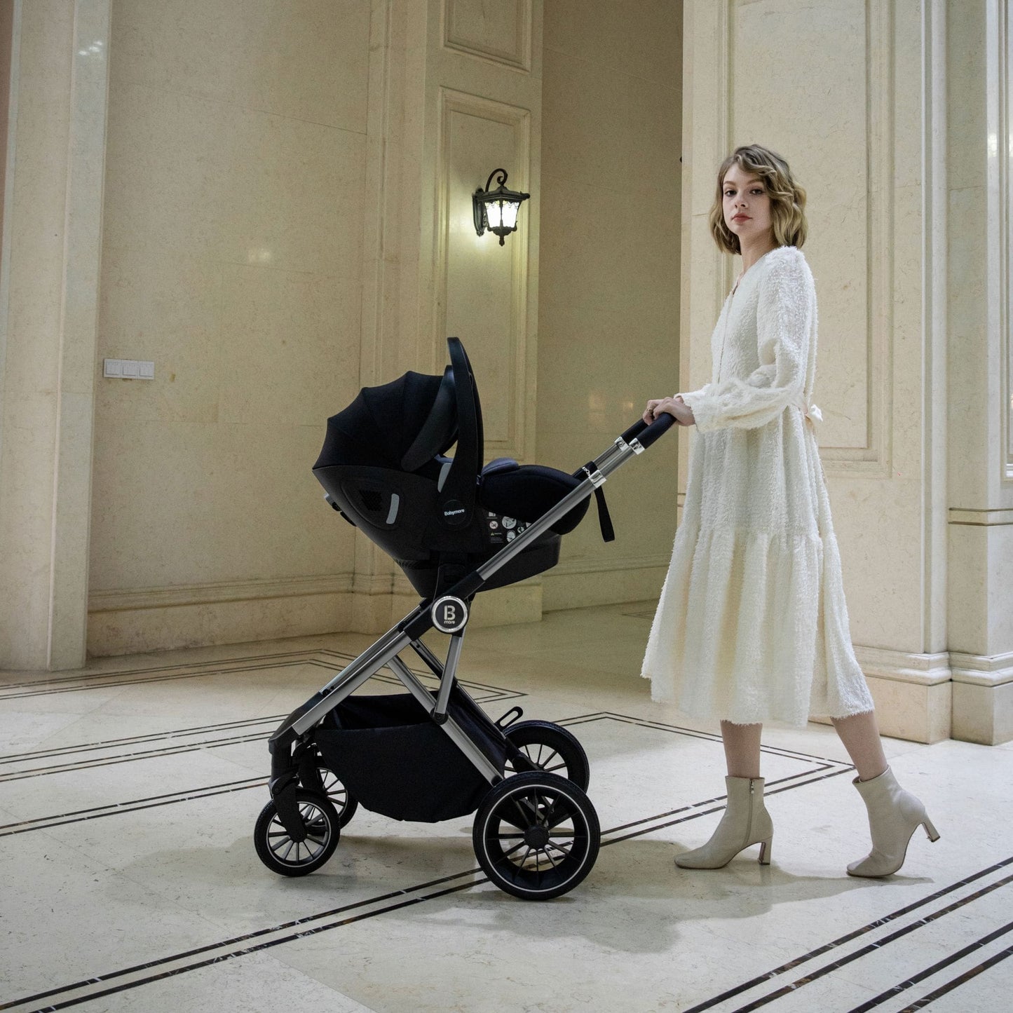 Babymore Chia 3-in-1 Travel System - Pecan Car Seat