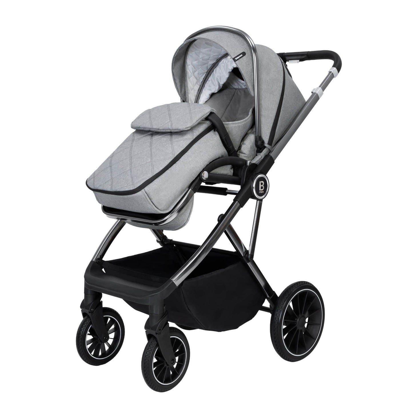 Babymore Chia 3-in-1 Travel System - Pecan Car Seat pearl grey