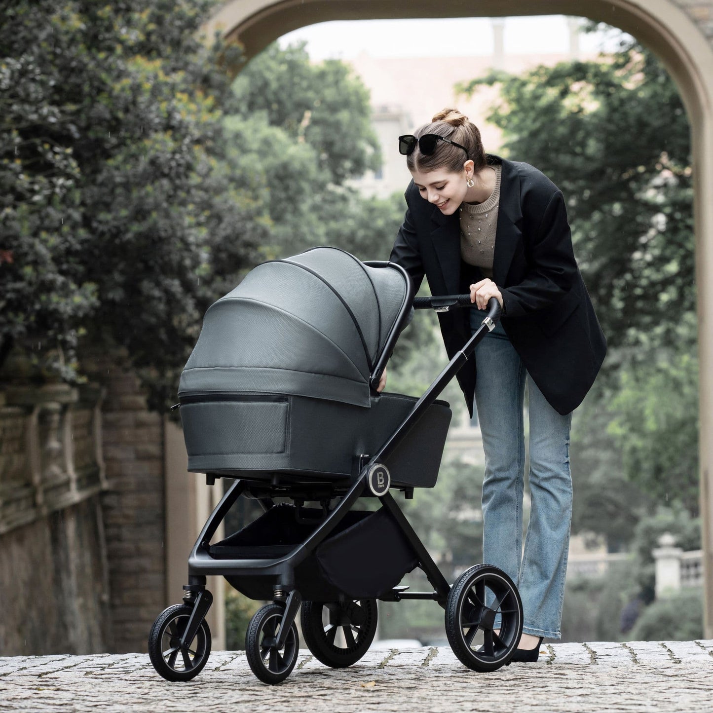 Babymore Kai 3-in-1 Travel System - Coco Car Seat forest grey