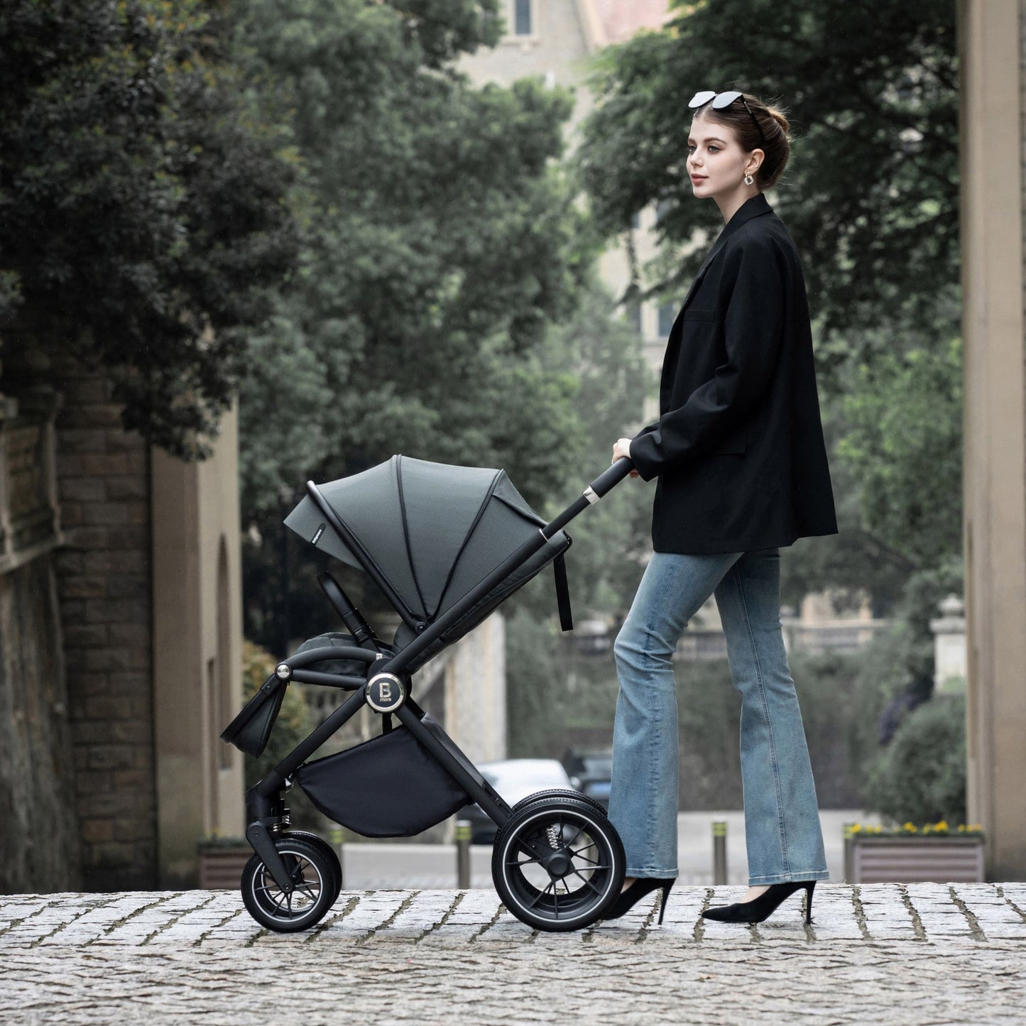 Babymore Kai 3-in-1 Travel System - Coco Car Seat forest grey