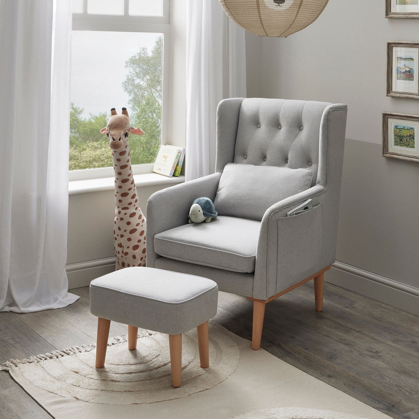 Babymore Lux Nursing Chair with footstool