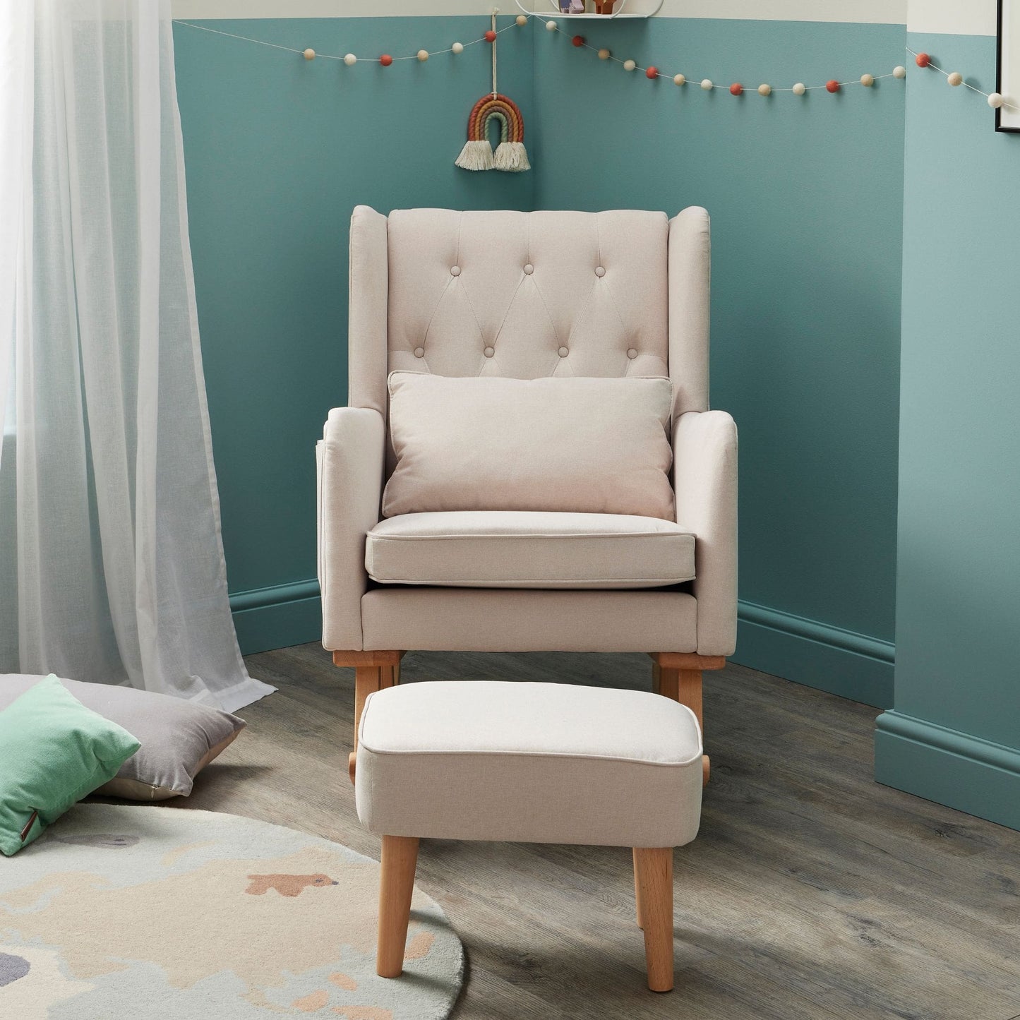 Babymore Lux Nursing Chair with footstool