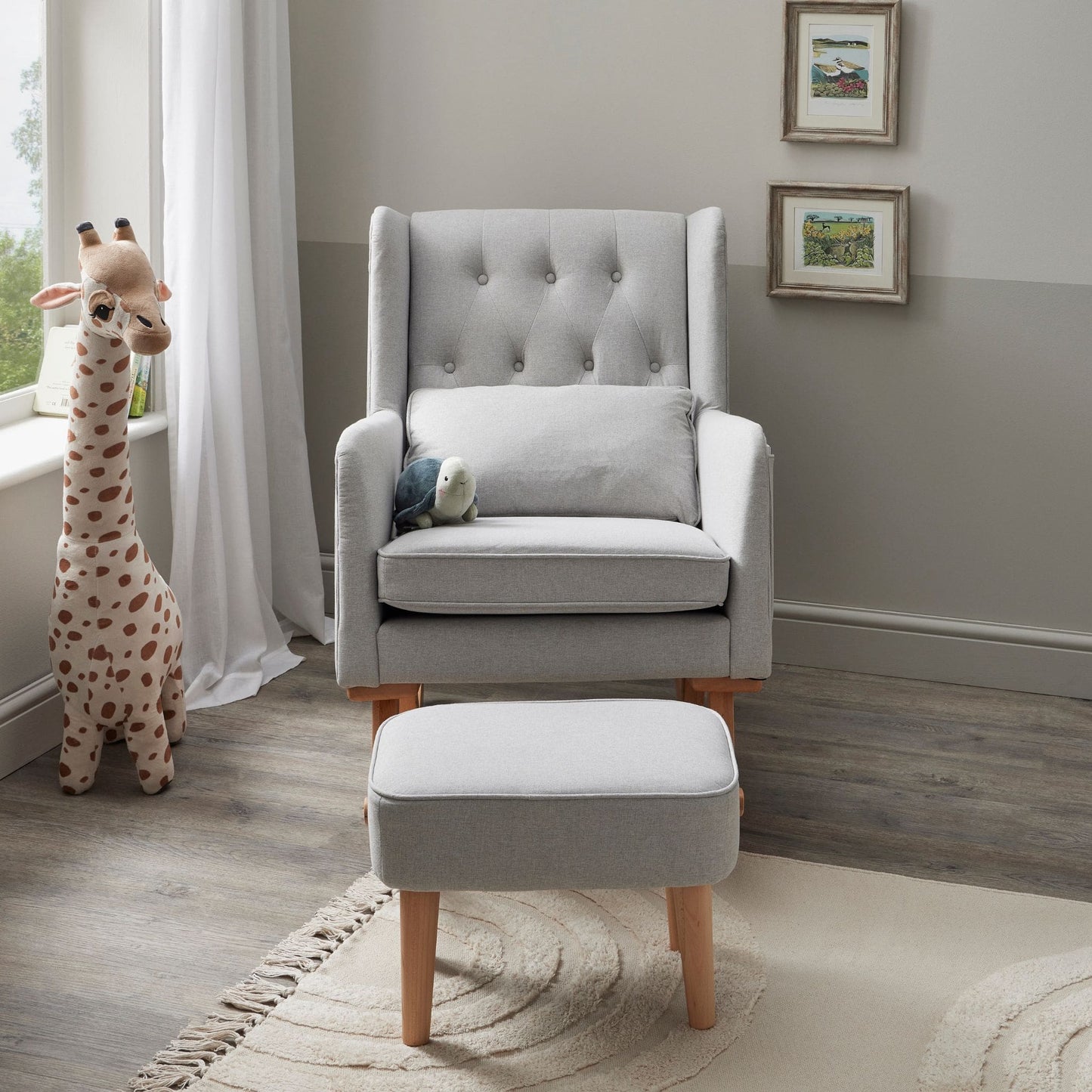 Babymore Lux Nursing Chair with footstool