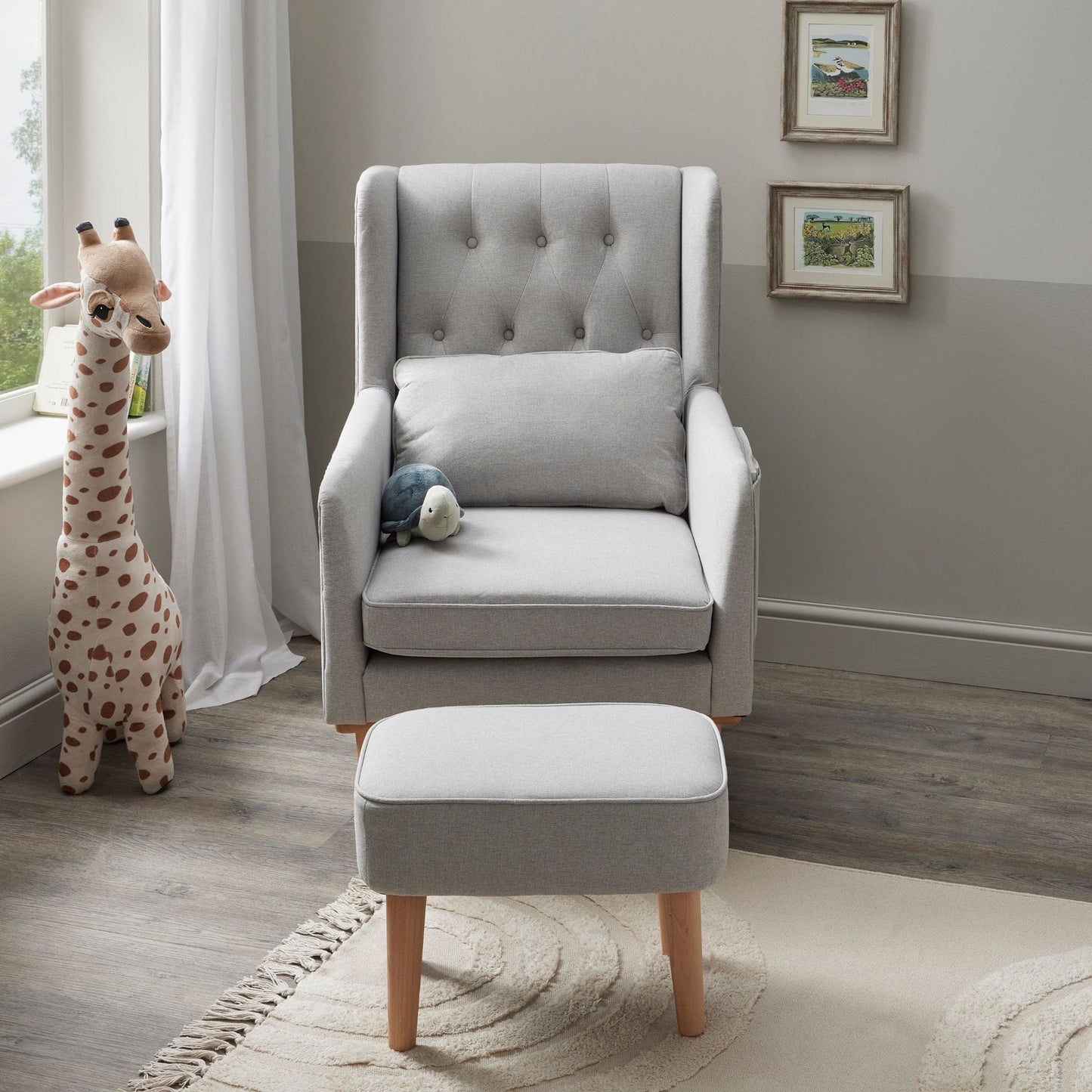 Babymore Lux Nursing Chair with footstool