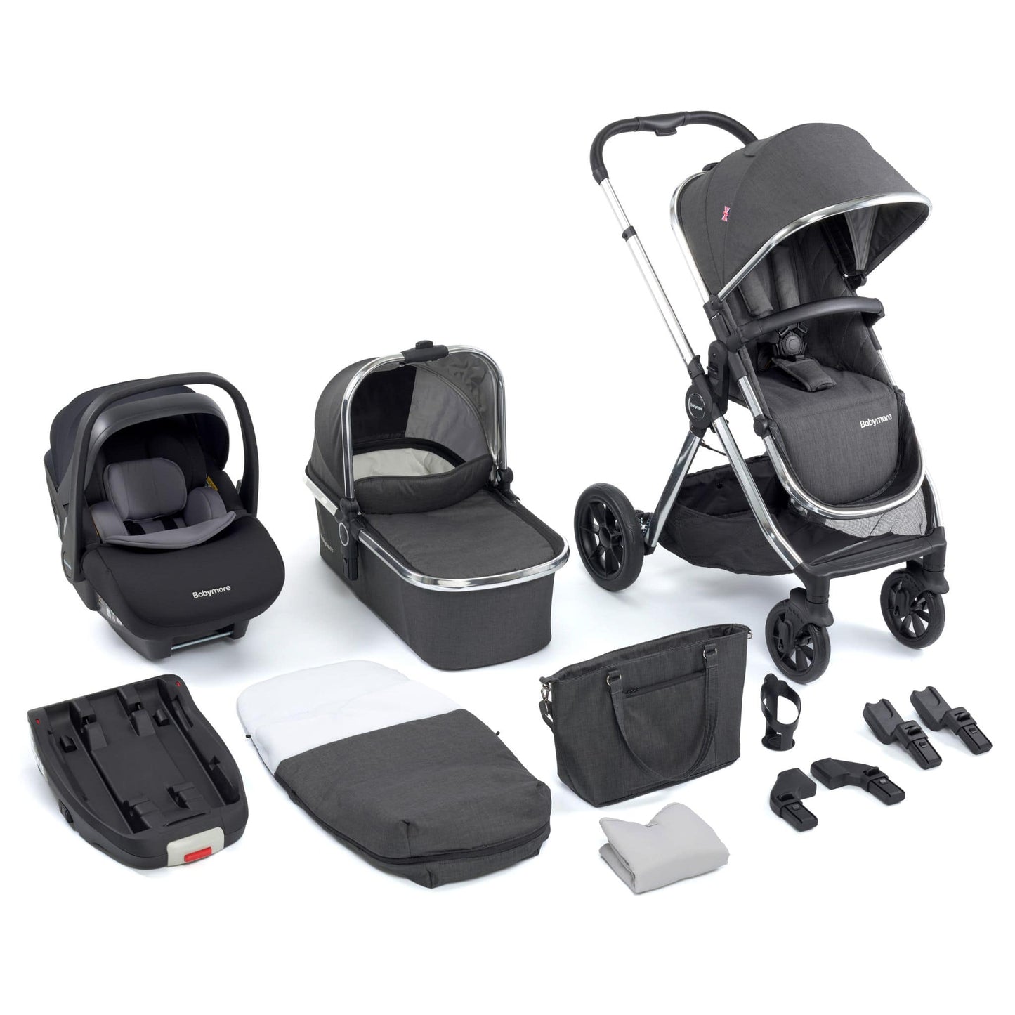Babymore Memore V2 3-in-1 Travel System - Pecan Car Seat