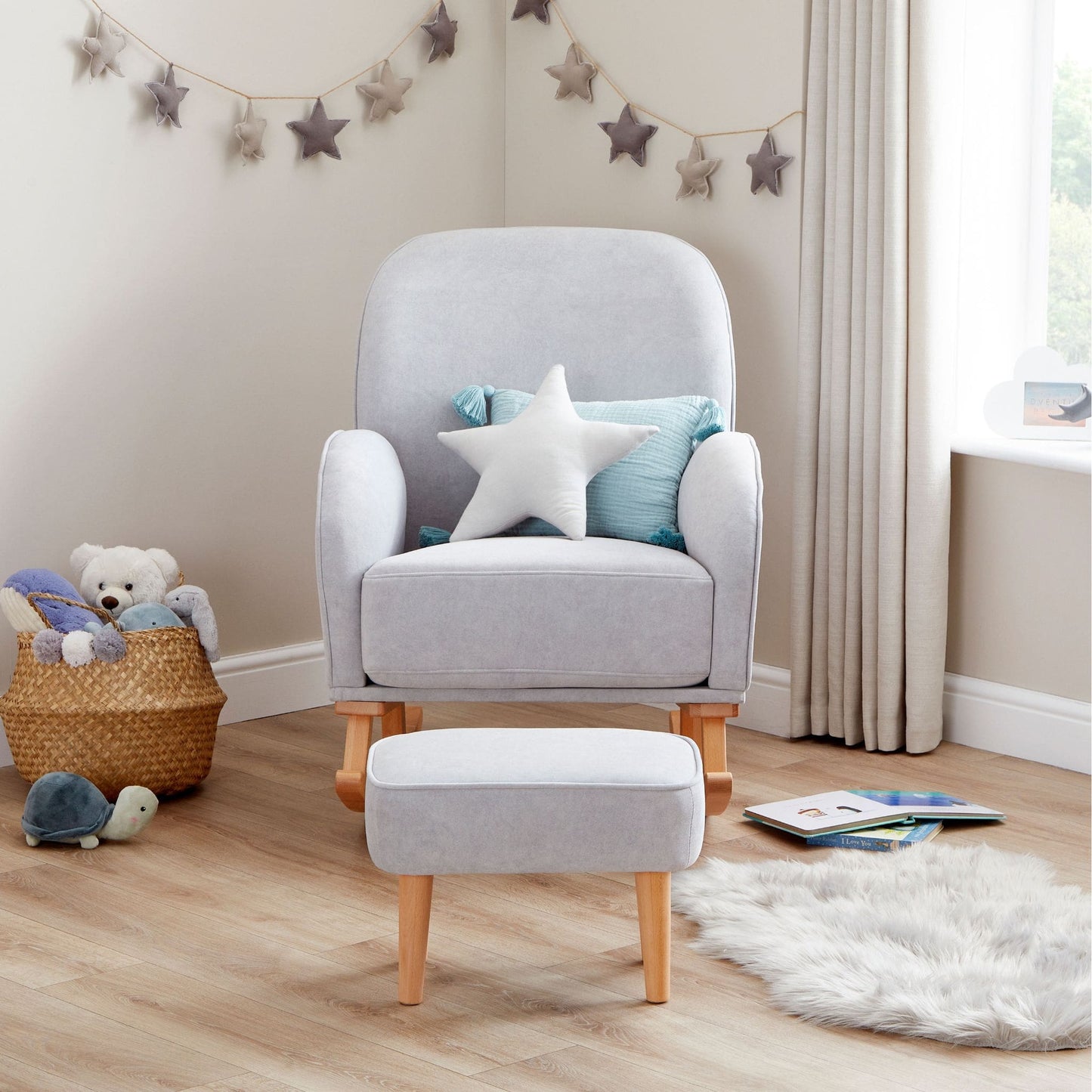 Babymore Freya Nursing Chair with footstool