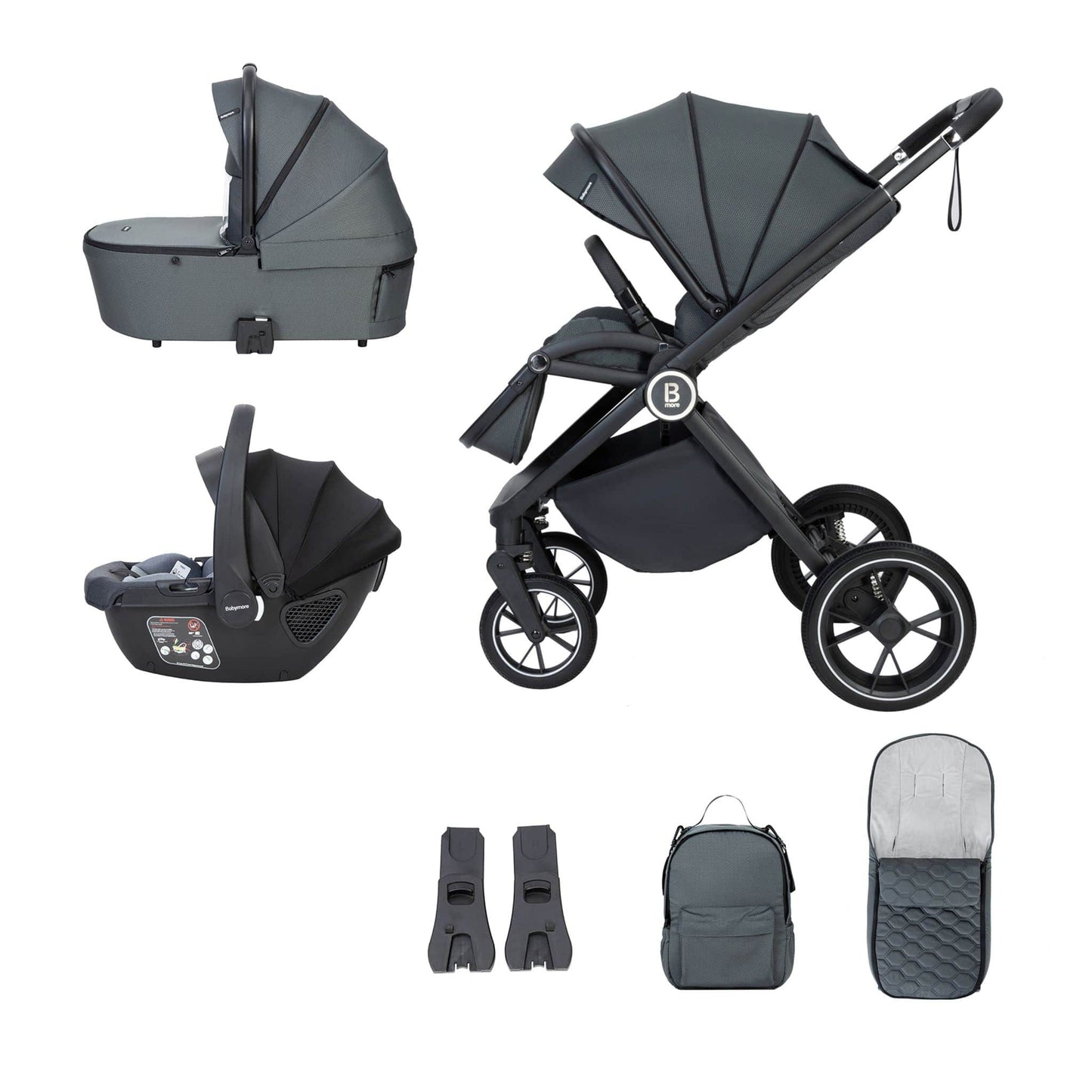 Babymore Kai 3-in-1 Travel System - Coco Car Seat no ISOFIX base