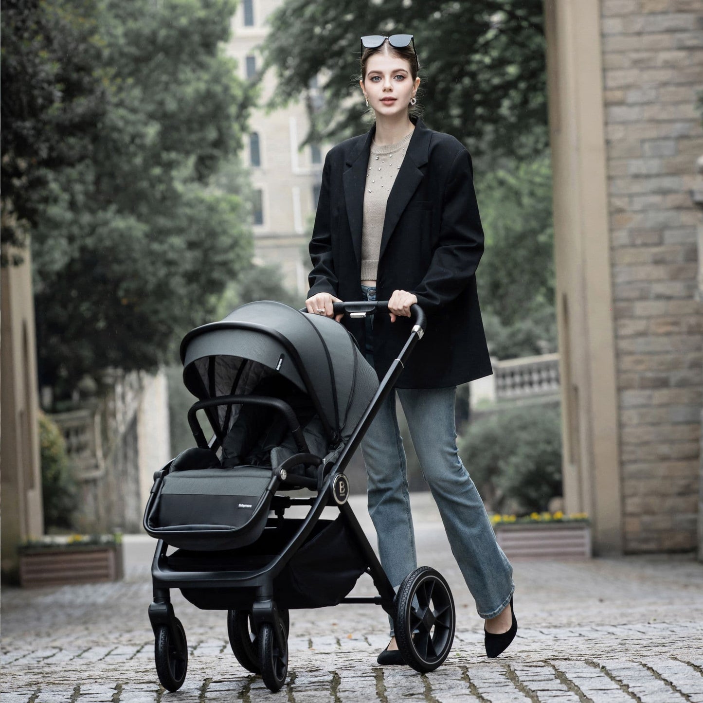 Babymore Kai 3-in-1 Travel System - Pecan Car Seat forest grey