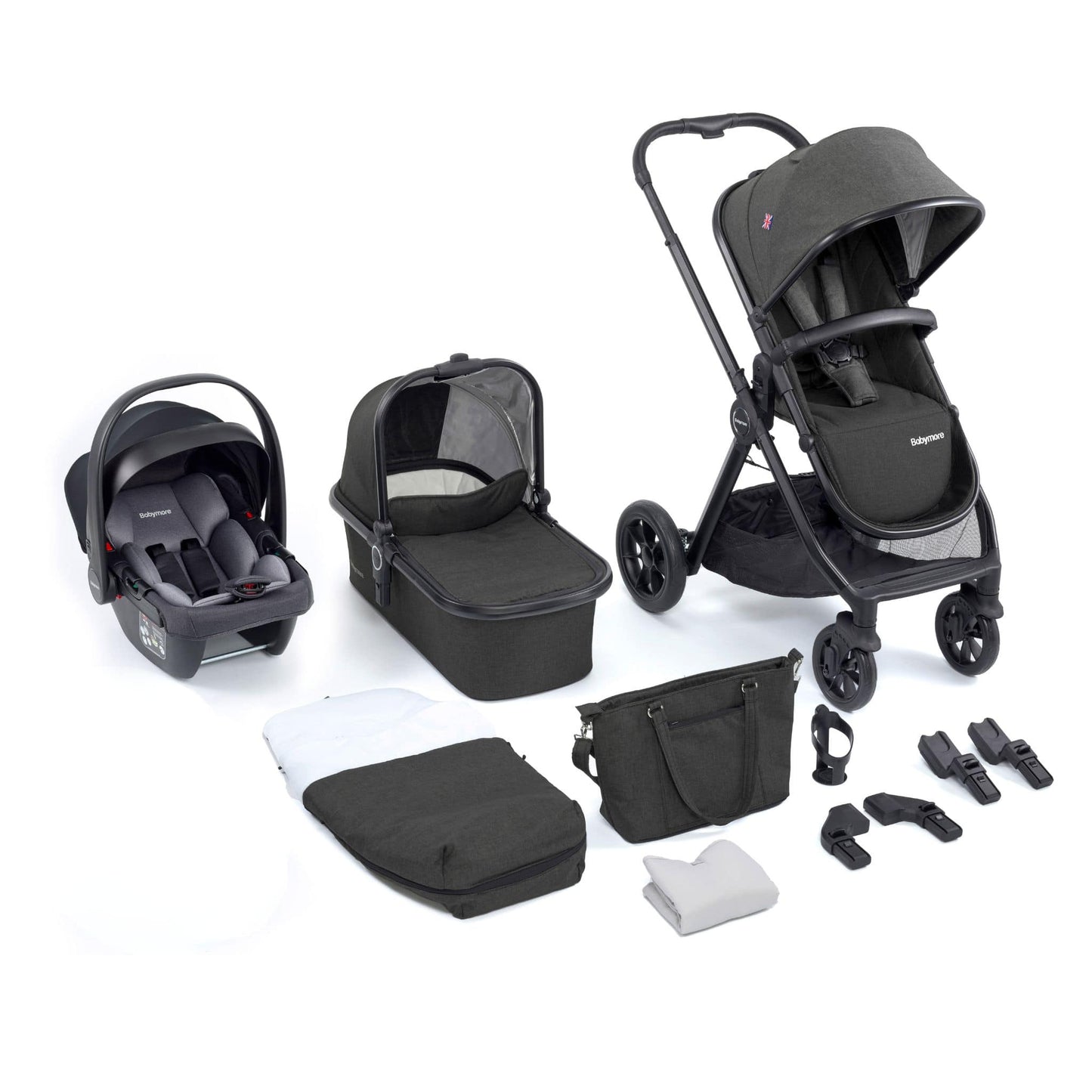 Babymore Memore V2 3-in-1 Travel System - Coco Car Seat black