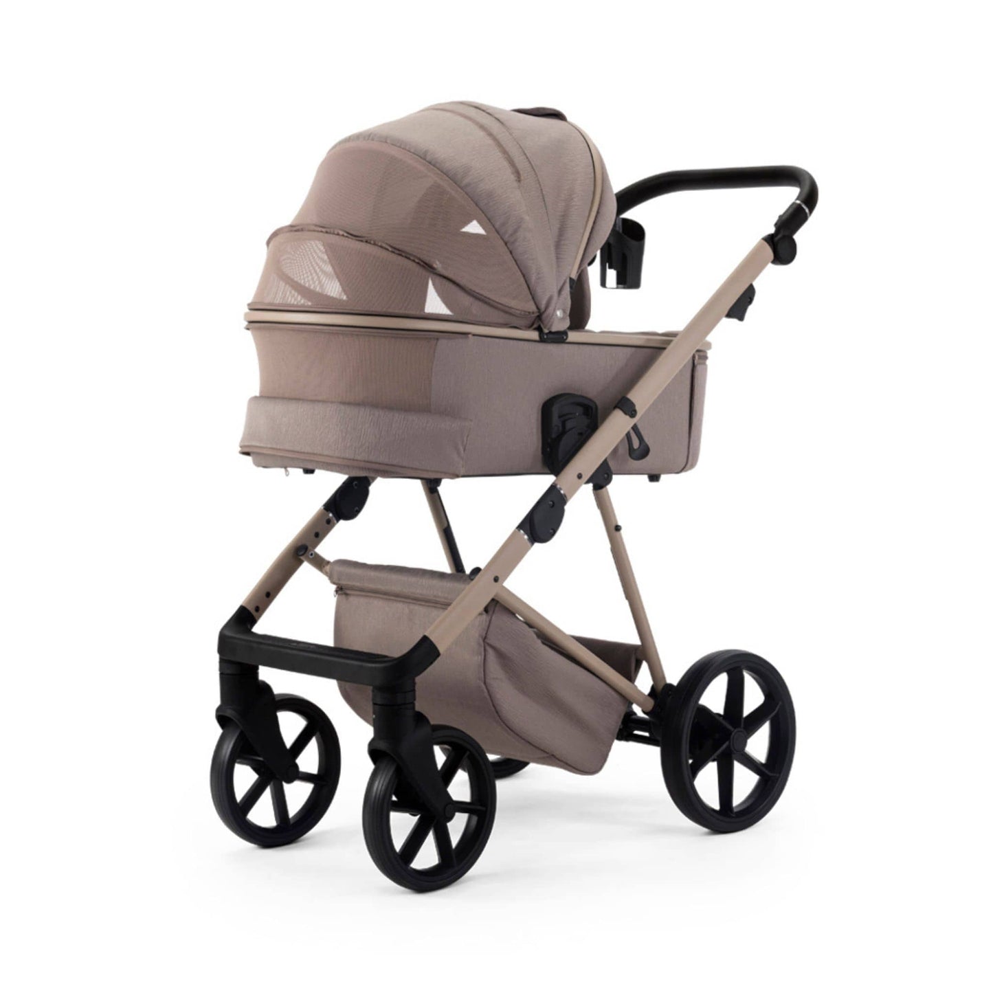 Mee-go-Milano-Natura-2in1-pram-cappuccino-colour-rear-facing-hood-up-with-rear-ventilation-open