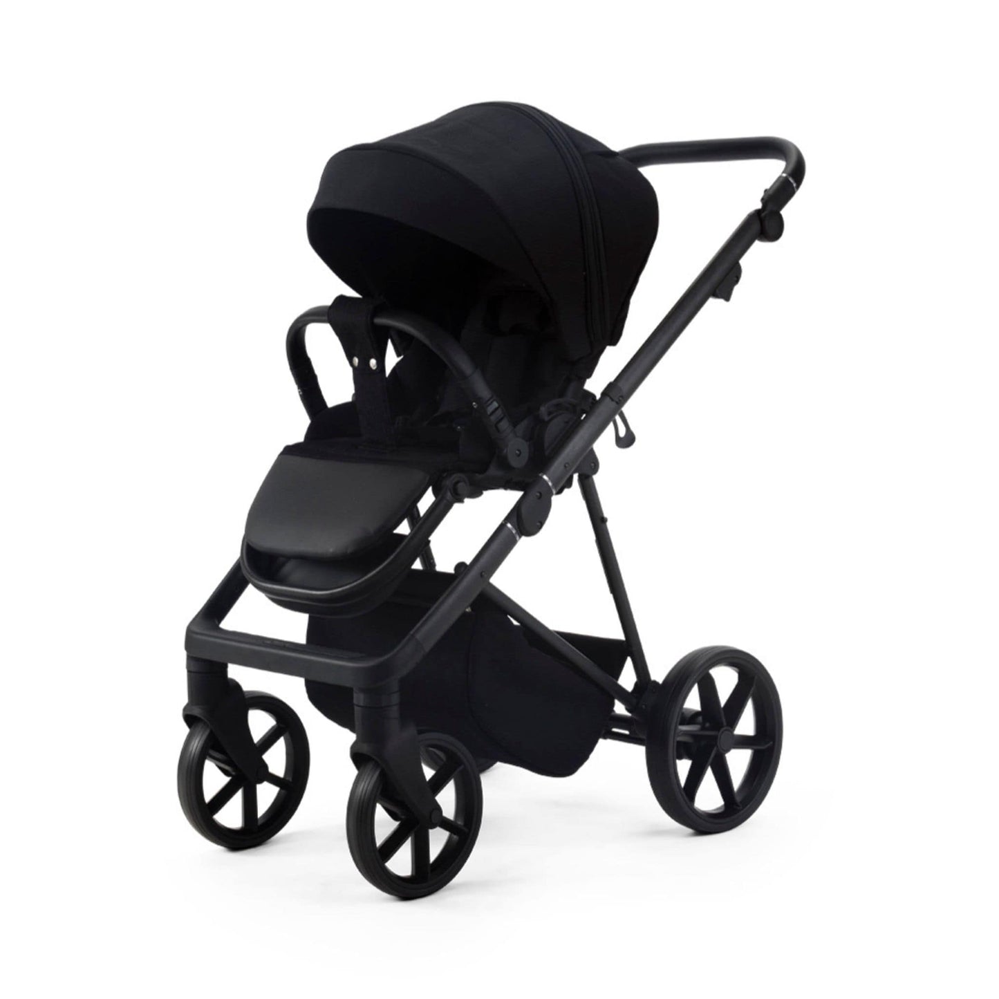 Mee-go-Milano-Natura-2in1-pushchair-carbon-black-colour-front-facing-hood-up