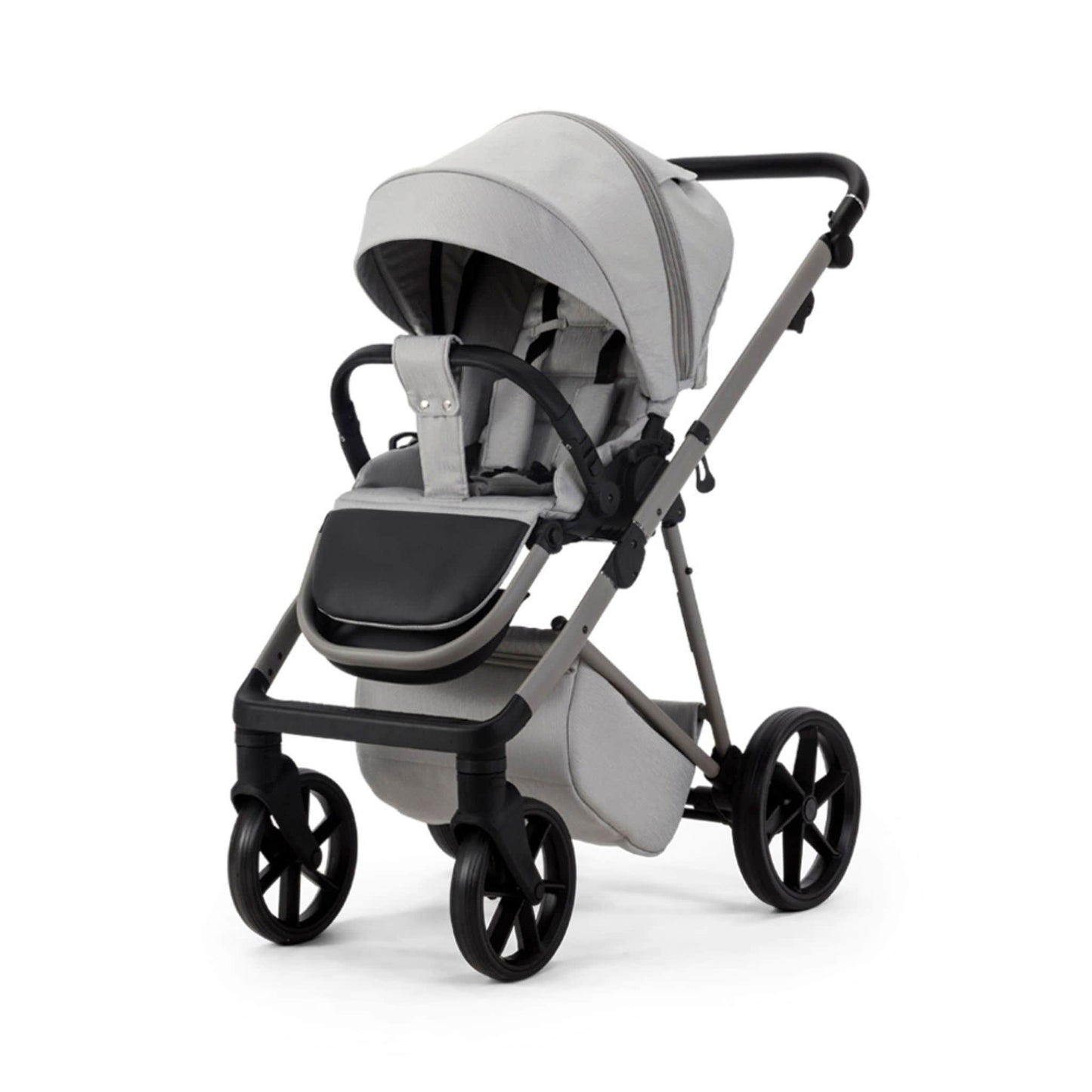 Mee-go-Milano-Natura-2in1-pushchair-light-grey-colour-front-facing-hood-up