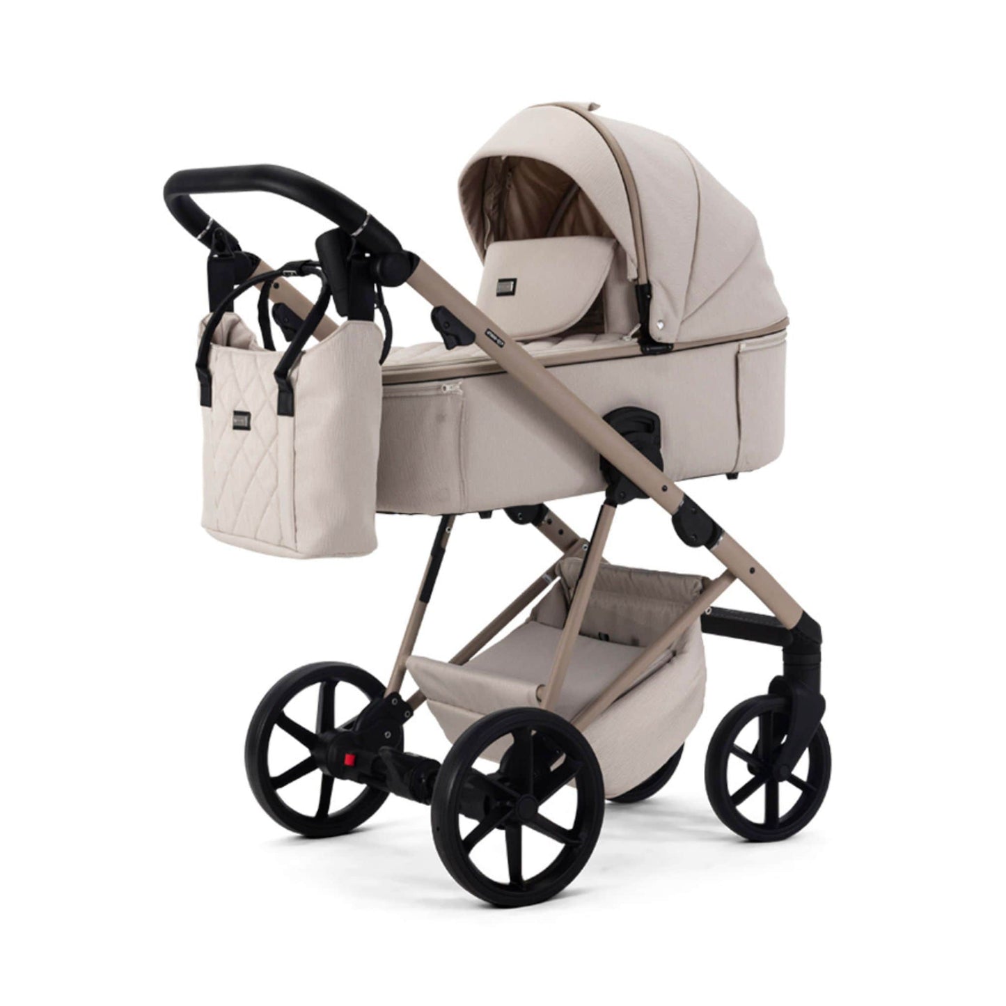 Mee-go-Milano-Natura-3in1-pram-vanilla-colour-front-facing-hood-up-with-changing-bag