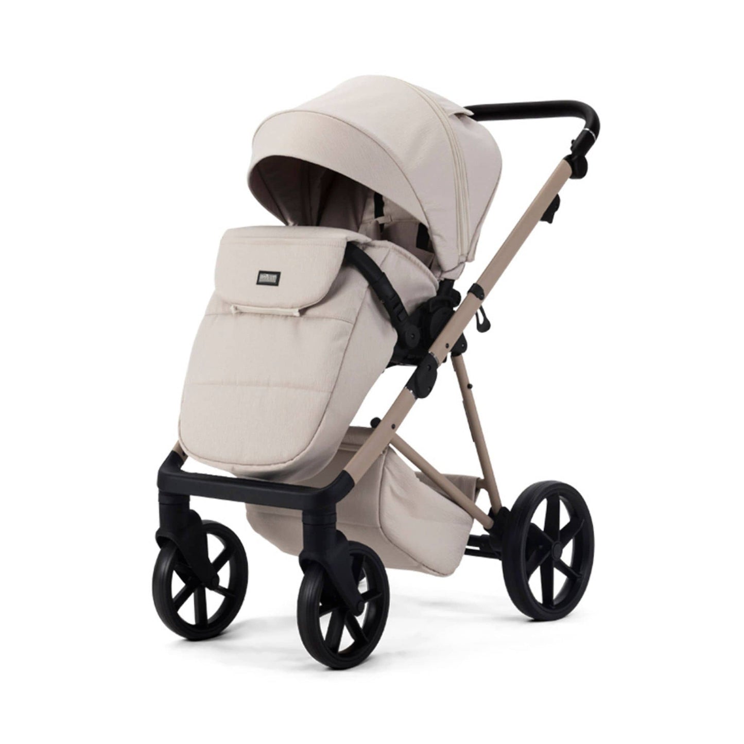 Mee-go-Milano-Natura-3in1-pushchair-vanilla-colour-front-facing-hood-up-with-footmuff