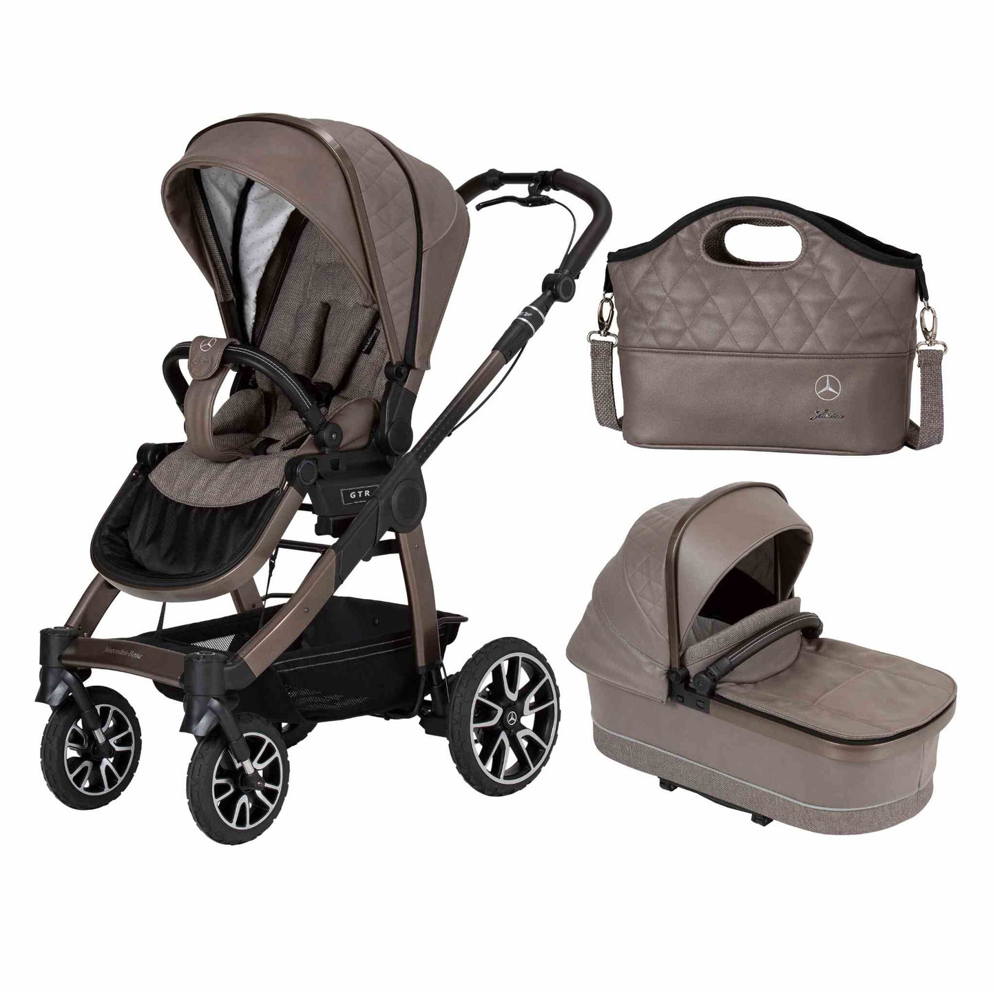 Mercedes-All-Terrain-GTR-2in1-Travel-System-Pushchair-Carrycot-Changing-Bag-Truffle