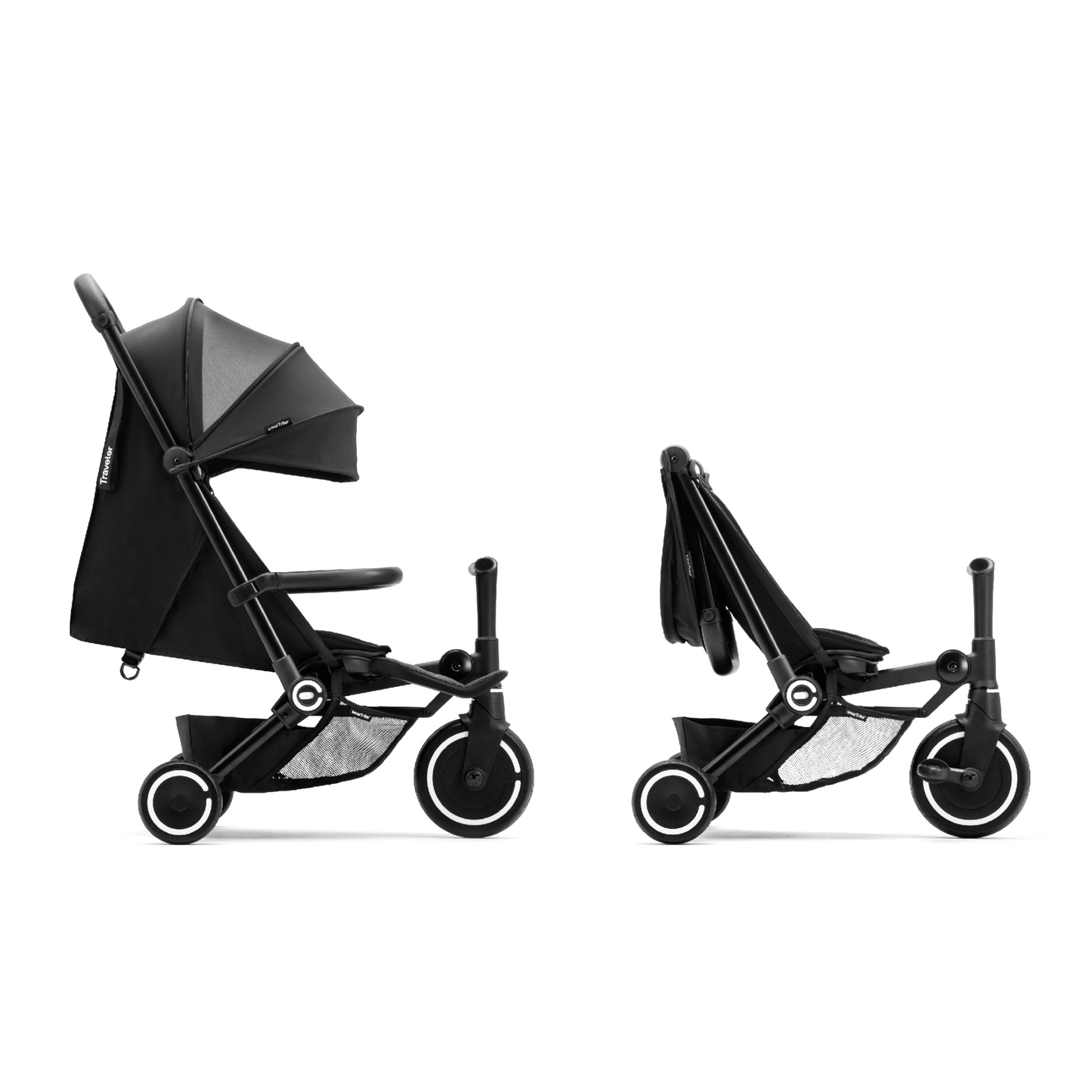 smarTrike-Stroller-with-handlebars-hood-up-side-facing-and-toddler-trike-version-onyx-black
