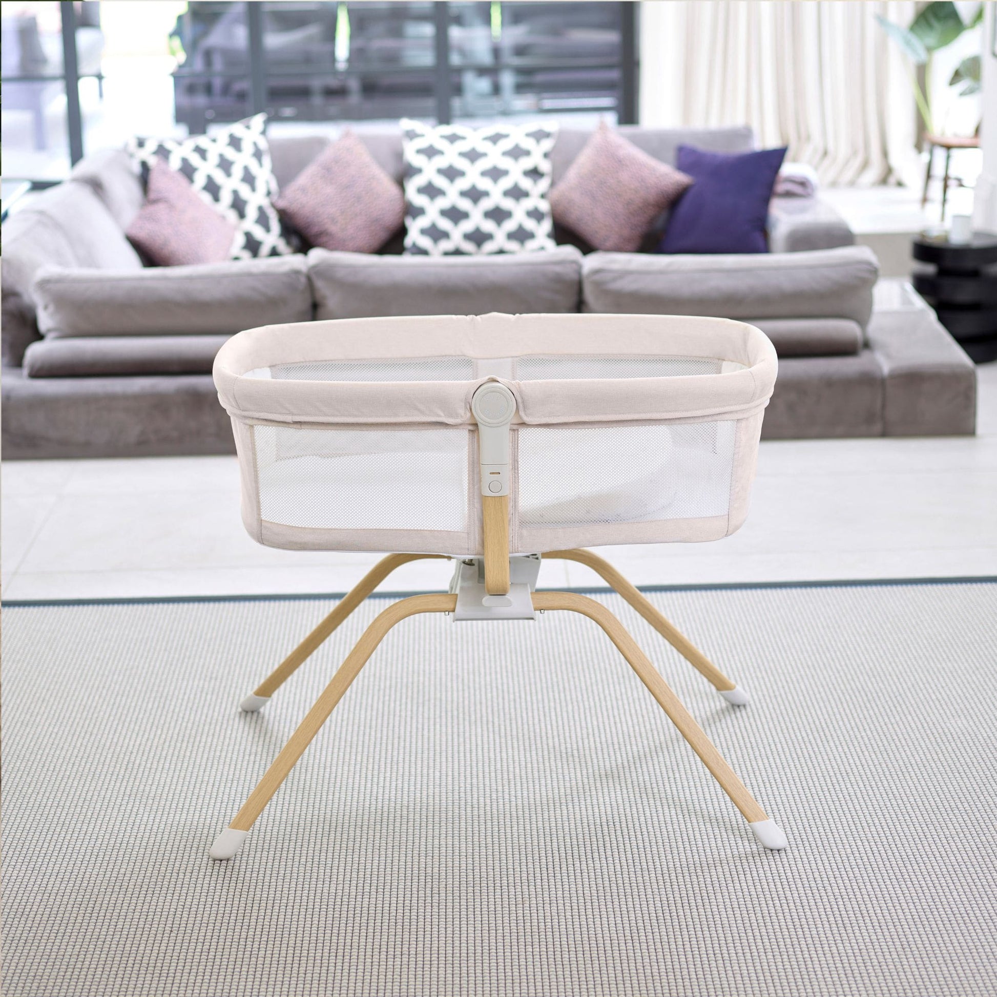 Babymore-Air-Motion-Crib-Cream-in-lounge-side