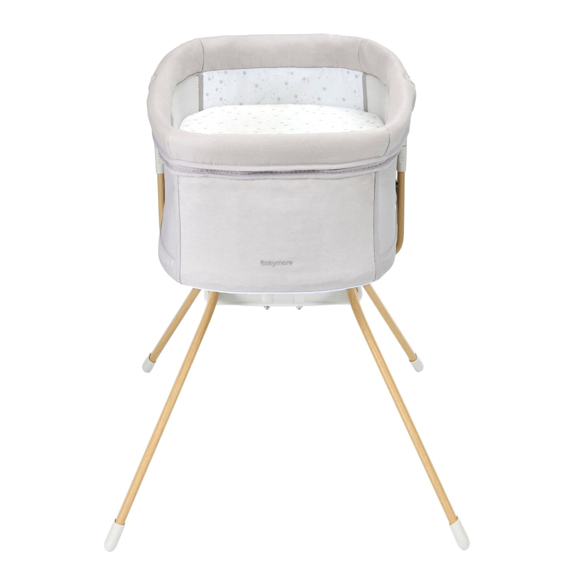 Babymore-Air-Motion-Crib-pale-grey-white-background-face-on-view