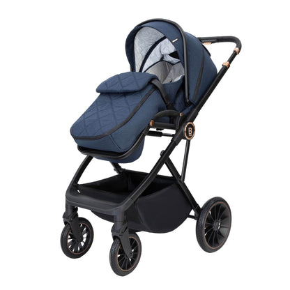 Babymore Chia 3-in-1 Travel System - Coco Car Seat midnight blue