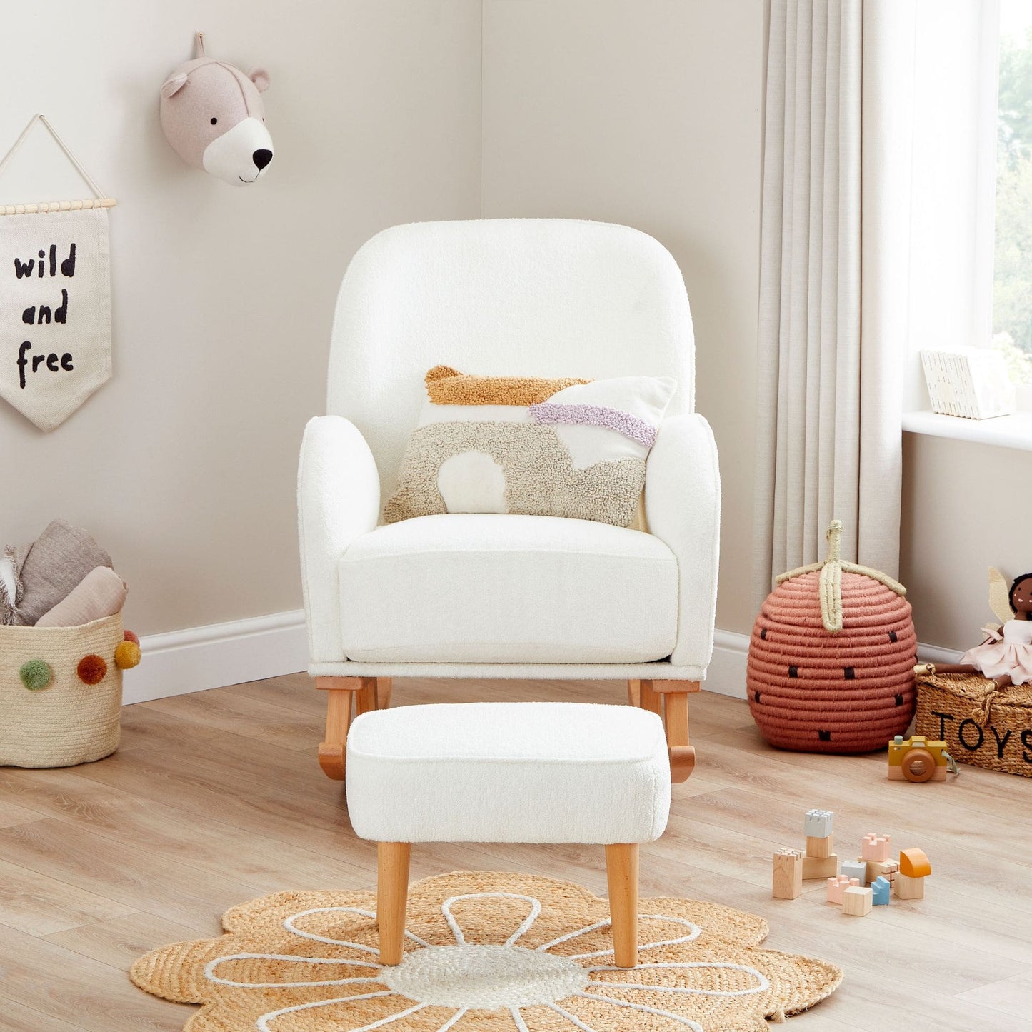 Babymore Freya Nursing Chair with footstool