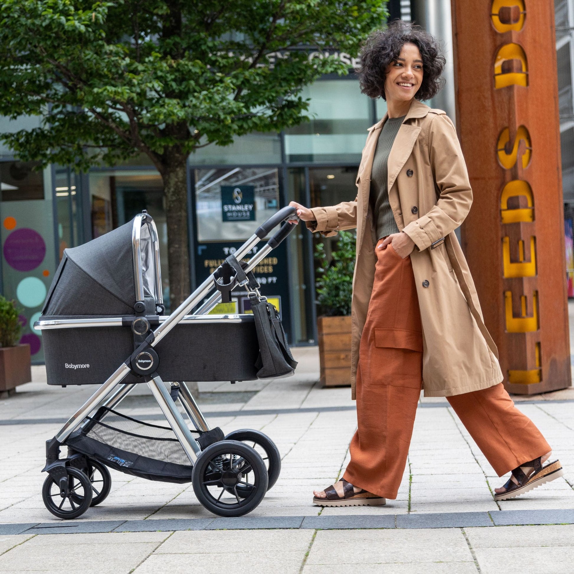 Babymore Memore V2 3-in-1 Travel System - Pecan Car Seat 