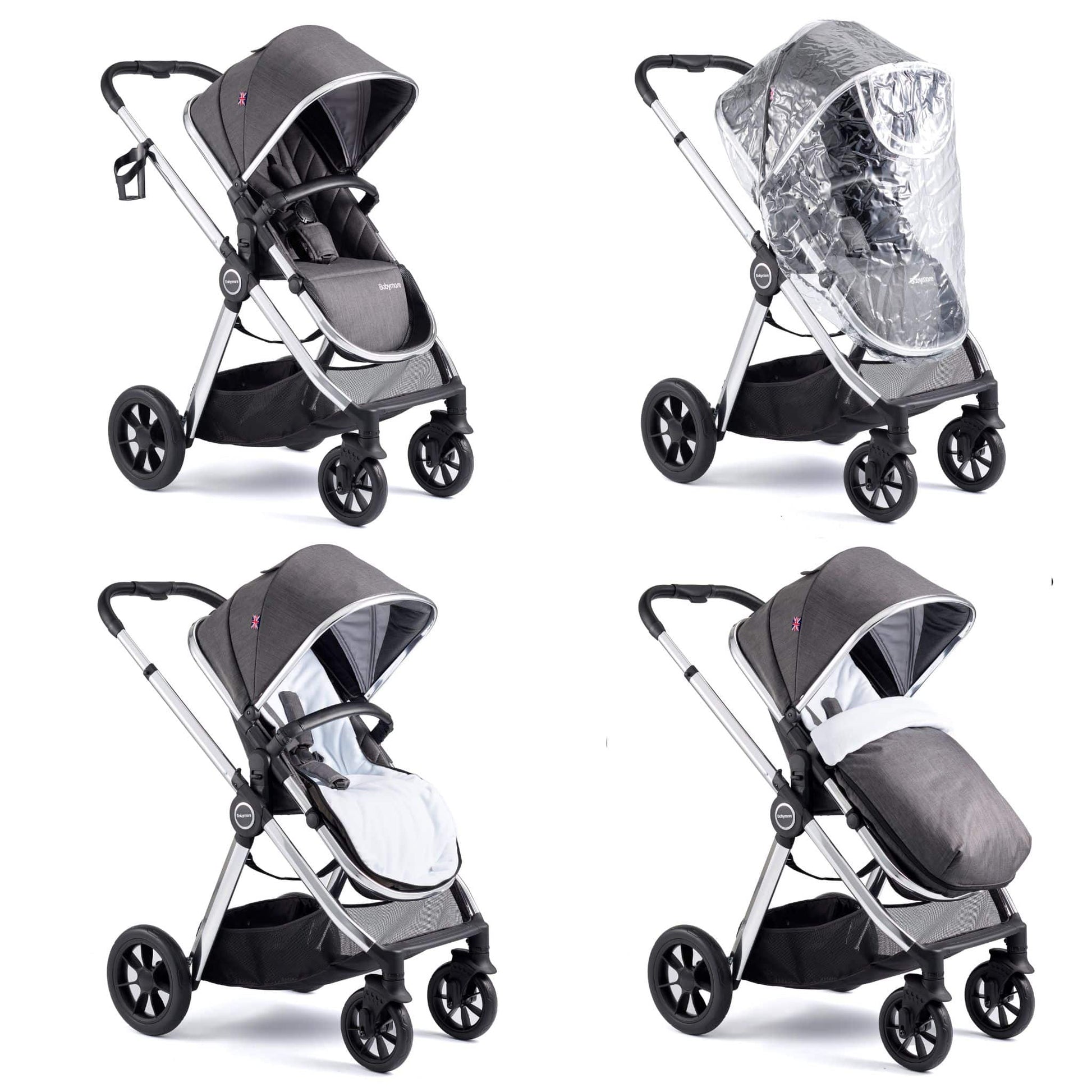 Babymore Memore V2 3-in-1 Travel System - Pecan Car Seat 
