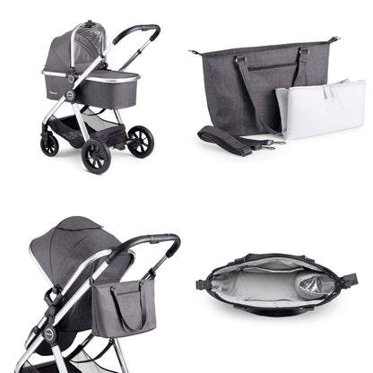Babymore Memore V2 3-in-1 Travel System - Pecan Car Seat with 