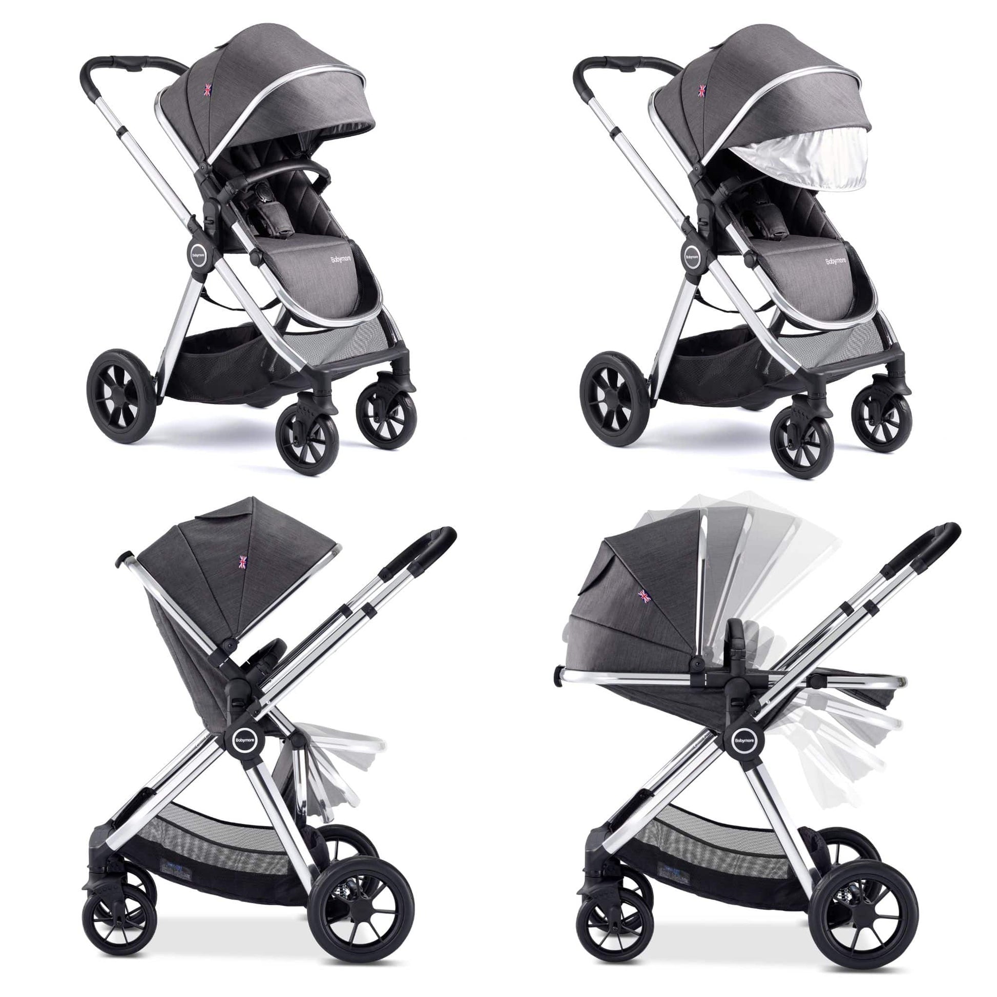 Babymore Memore V2 3-in-1 Travel System - Pecan Car Seat 