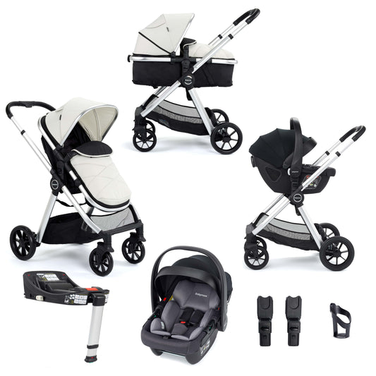 Babymore Mimi 3-in-1 Travel System - Coco i-Size Car Seat with ISOFIX base