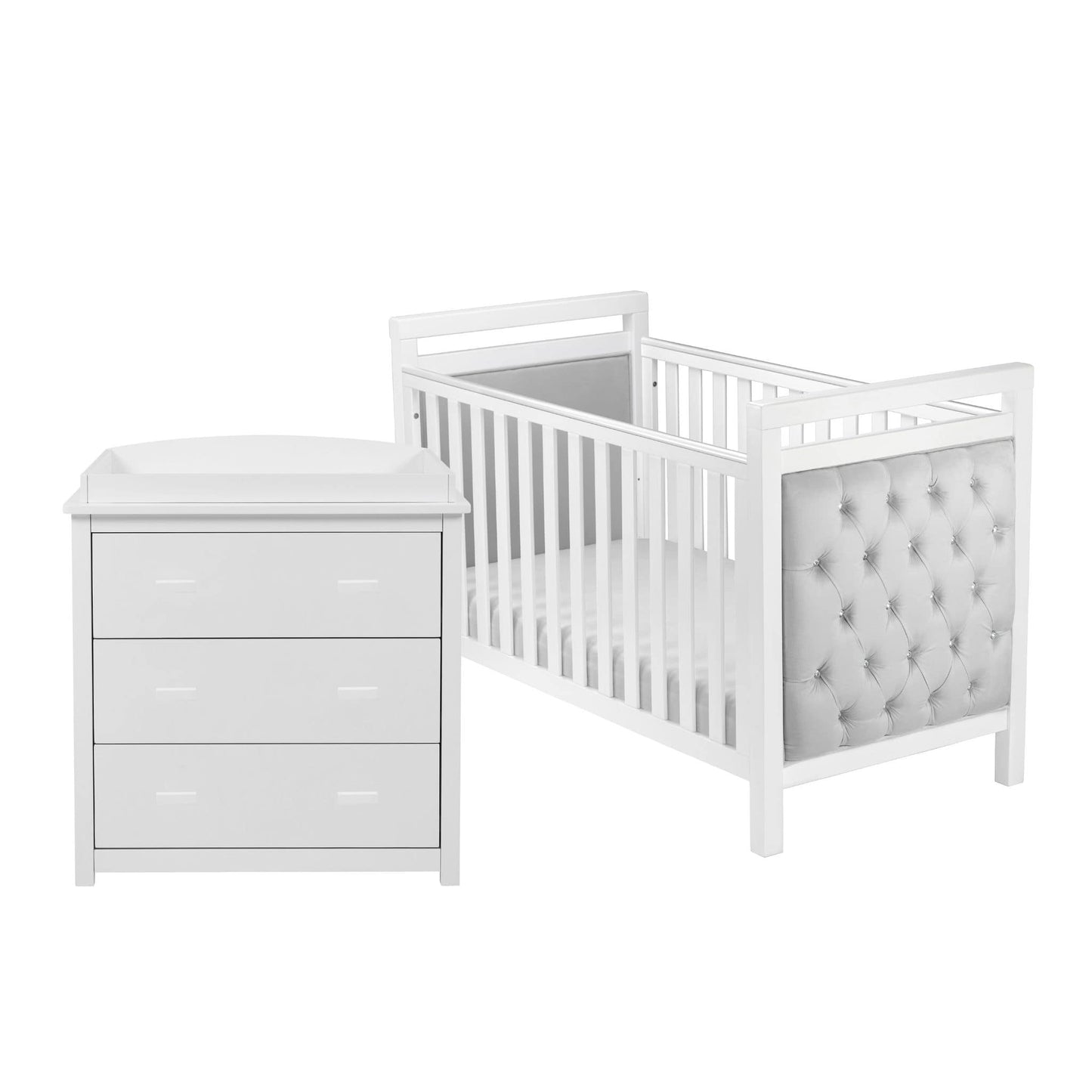 Babymore Velvet Deluxe 2 piece Nursery Furniture set