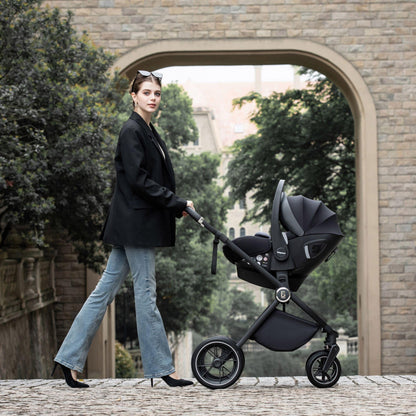 Babymore Kai 3-in-1 Travel System - Pecan Car Seat forest grey