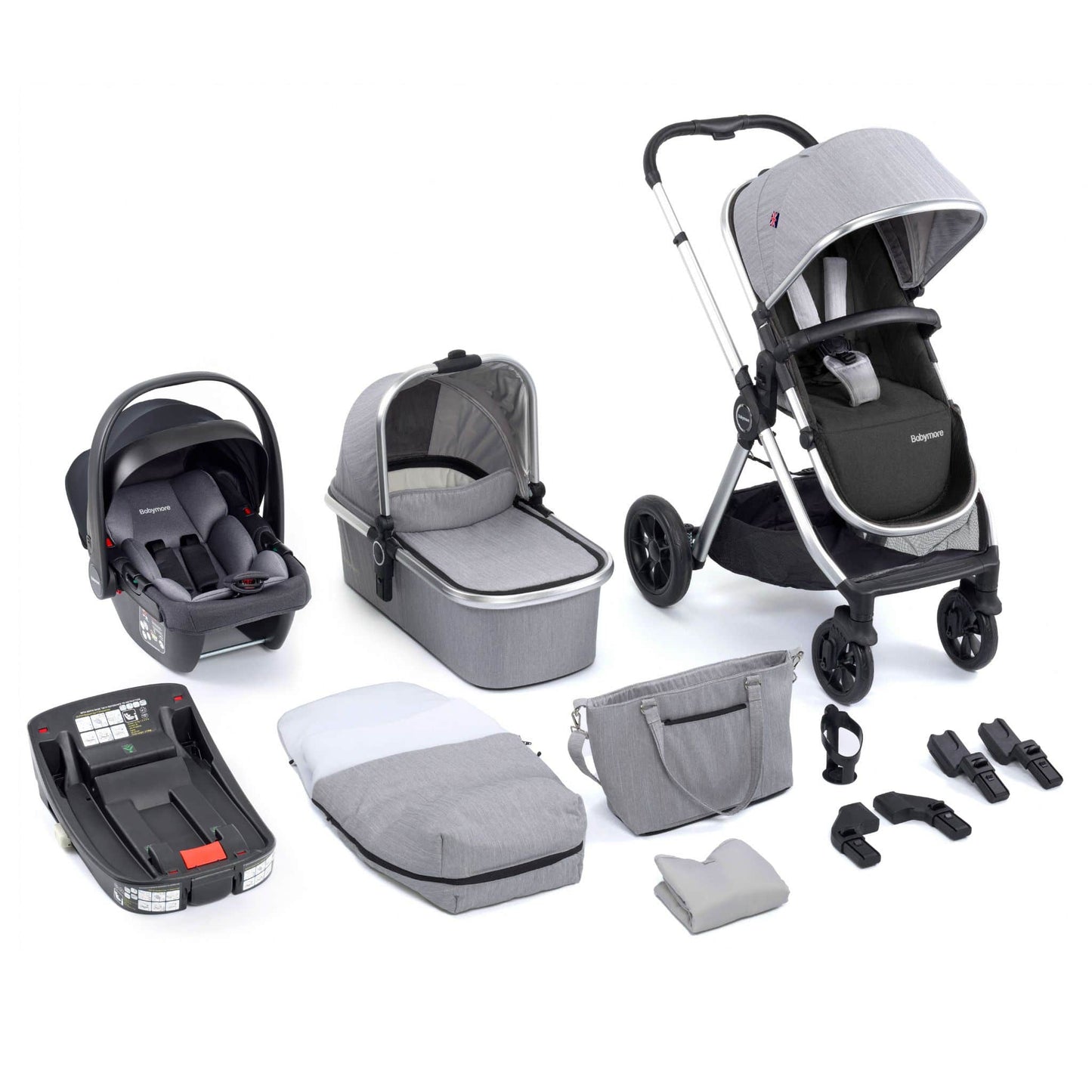 Babymore Memore V2 3-in-1 Travel System - Coco i-Size Car Seat