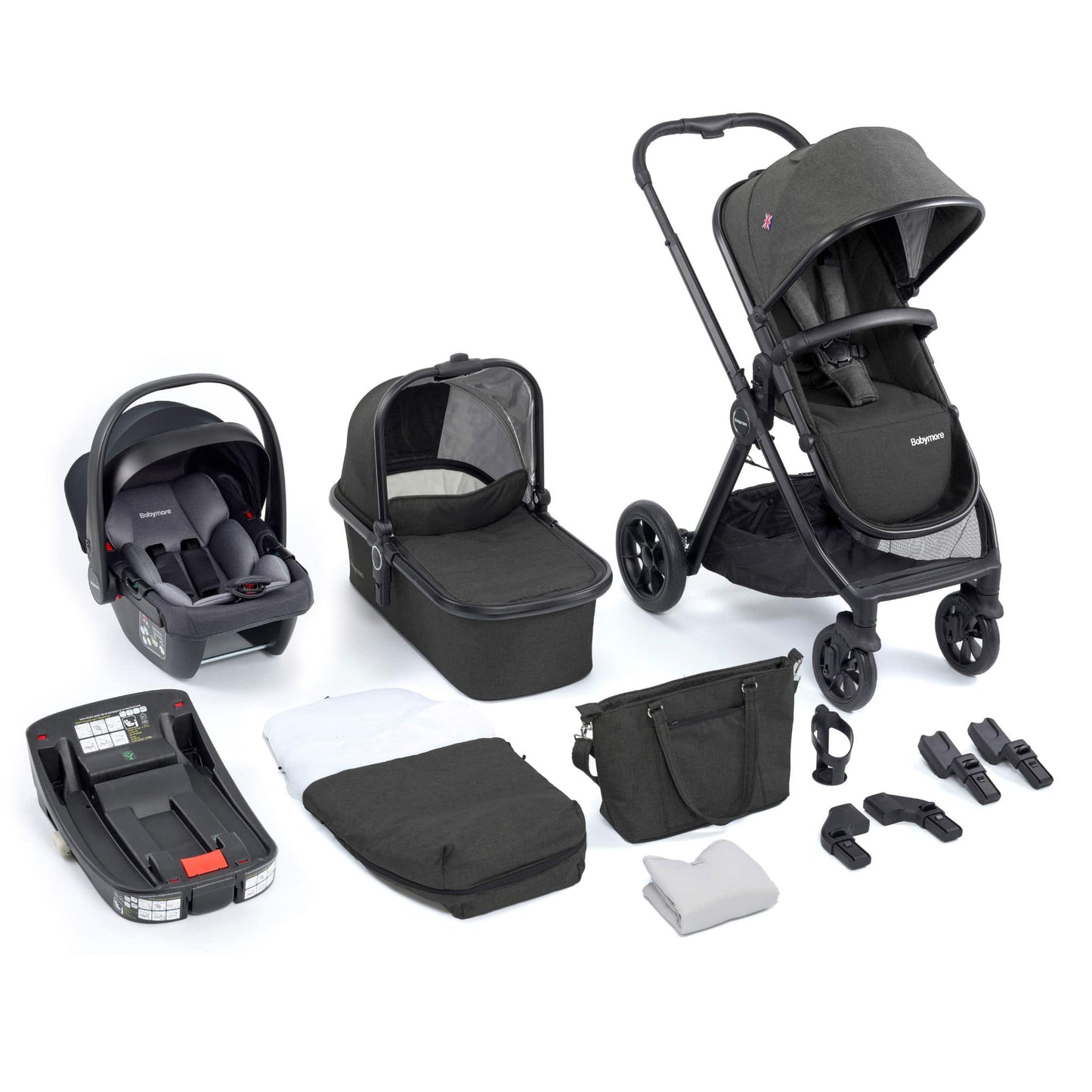 Babymore Memore V2 3-in-1 Travel System - Coco Car Seat black