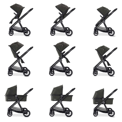 Babymore Memore V2 3-in-1 Travel System - Pecan i-Size Car Seat black