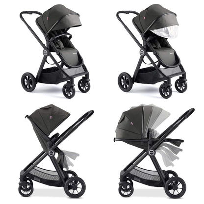 Babymore Memore V2 3-in-1 Travel System - Pecan i-Size Car Seat black