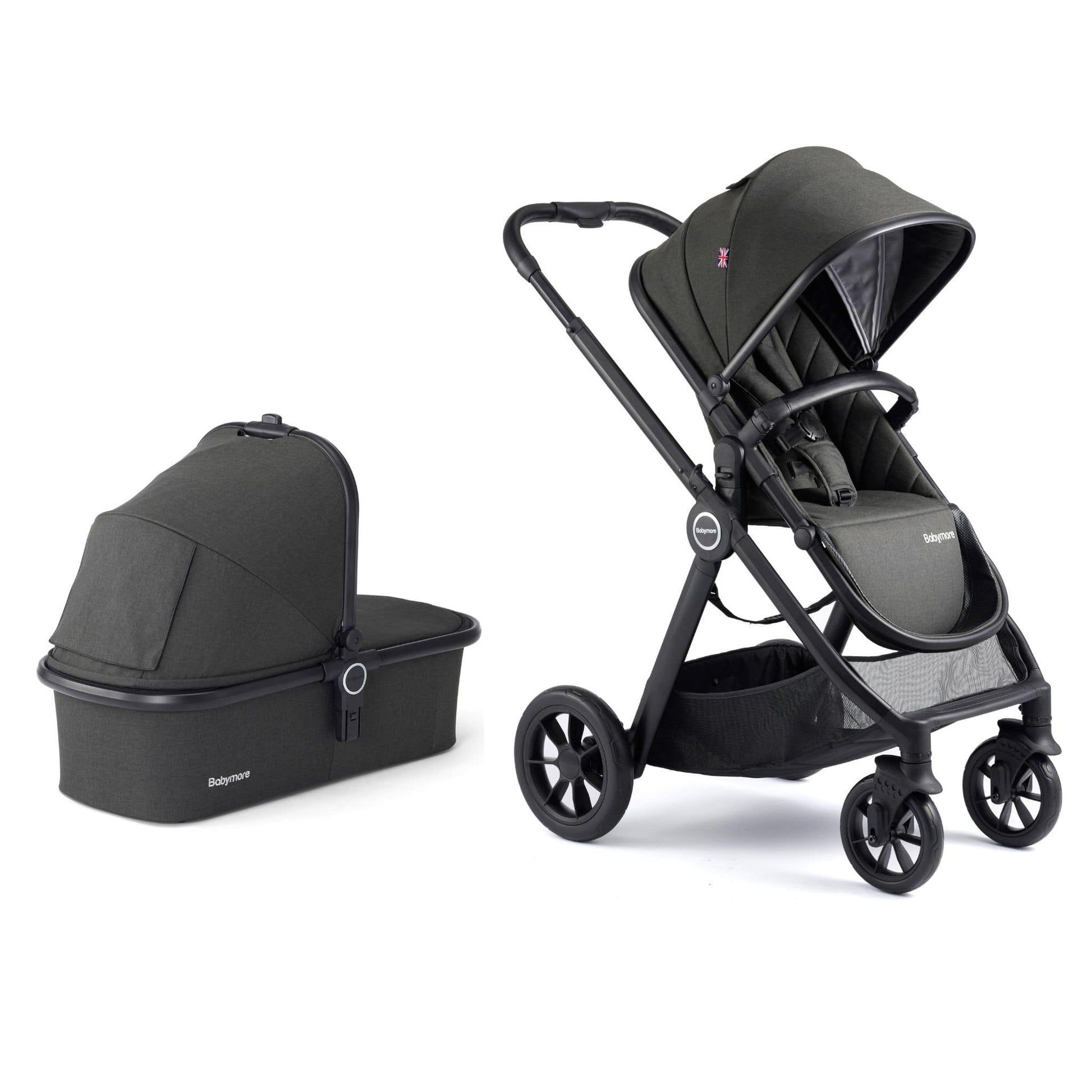 Babymore Memore V2 3-in-1 Travel System - Pecan i-Size Car Seat black