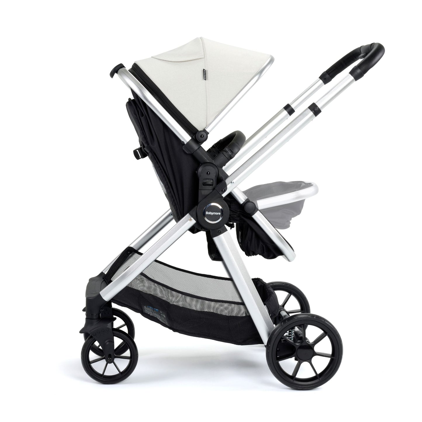 Babymore Mimi 3-in-1 Travel System - Pecan i-size Car Seat with ISOFIX base