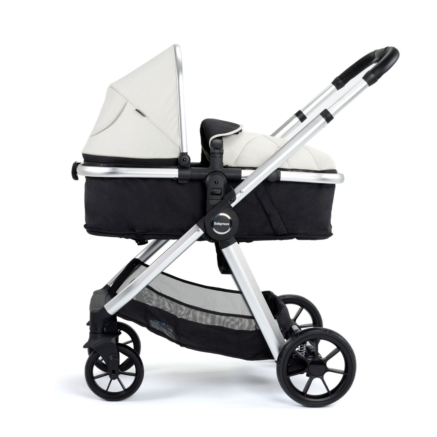 Babymore Mimi 3-in-1 Travel System - Pecan i-size Car Seat with ISOFIX base
