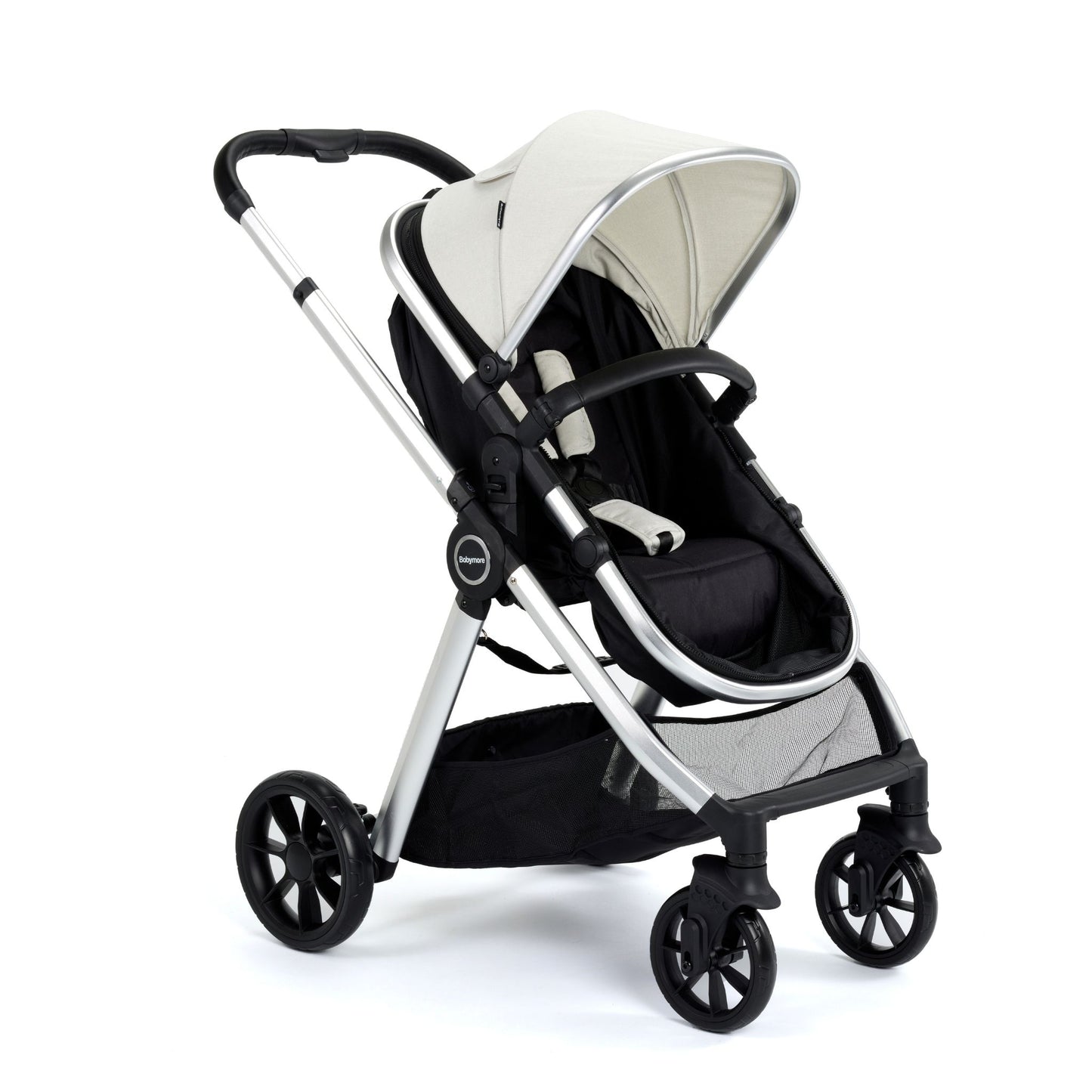Babymore Mimi 3-in-1 Travel System - Pecan i-size Car Seat with ISOFIX base