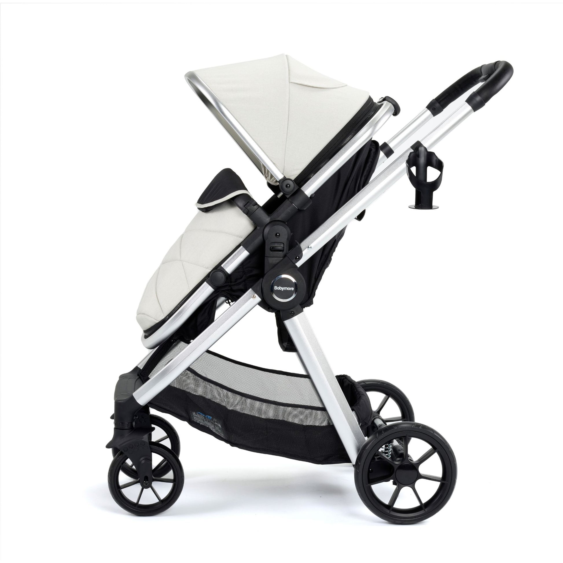 Babymore Mimi 3-in-1 Travel System - Pecan i-size Car Seat with ISOFIX base