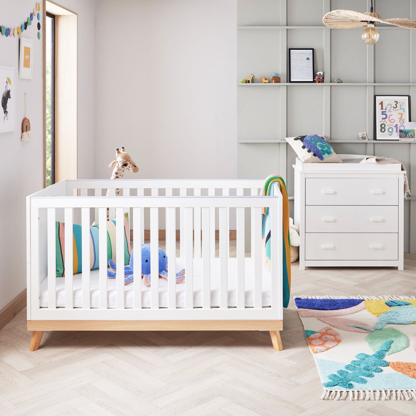 Babymore Mona Universal 2 piece Nursery Furniture set