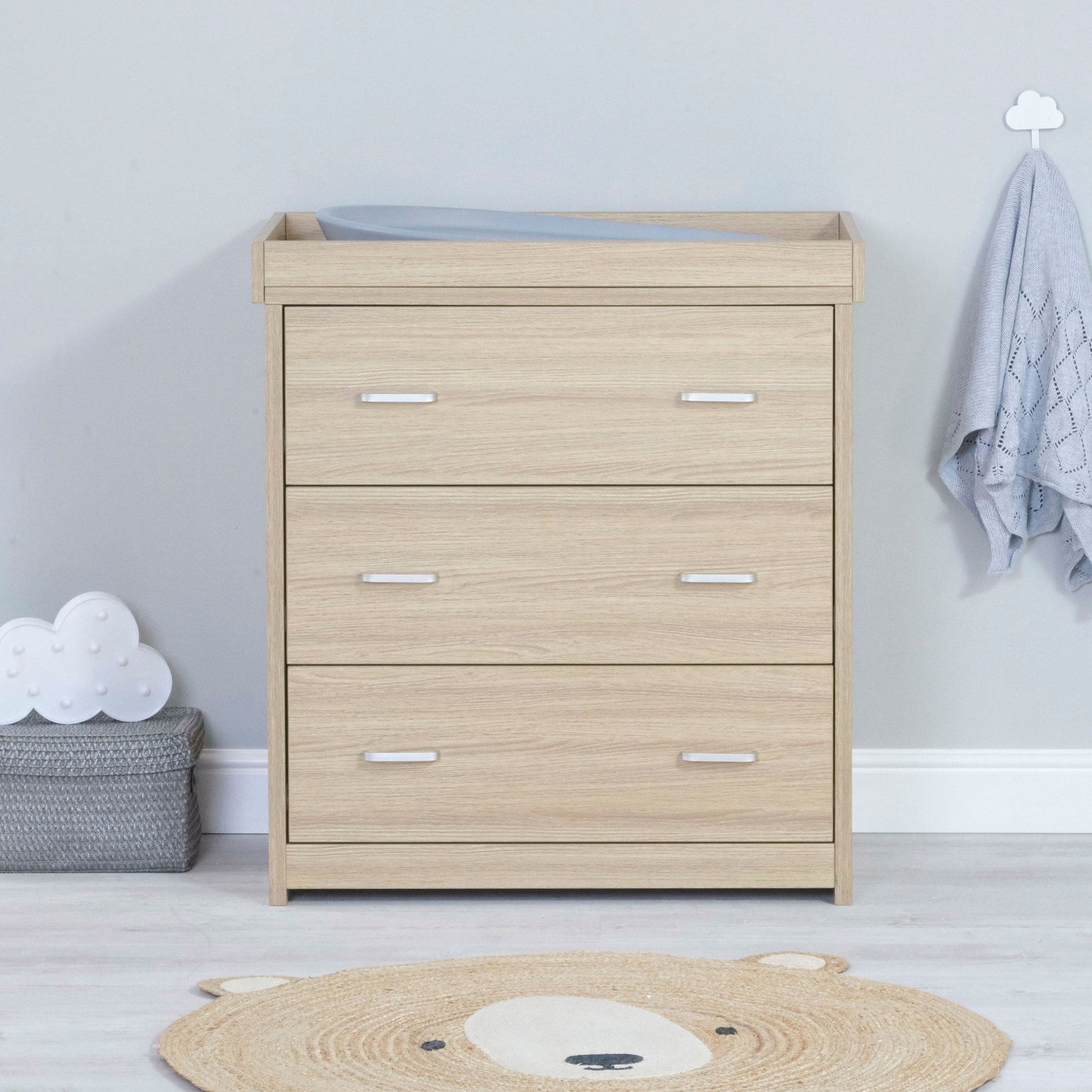 Babymore Veni 3 piece Nursery Furniture set oak 