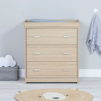 Babymore Veni 3 piece Nursery Furniture set oak 