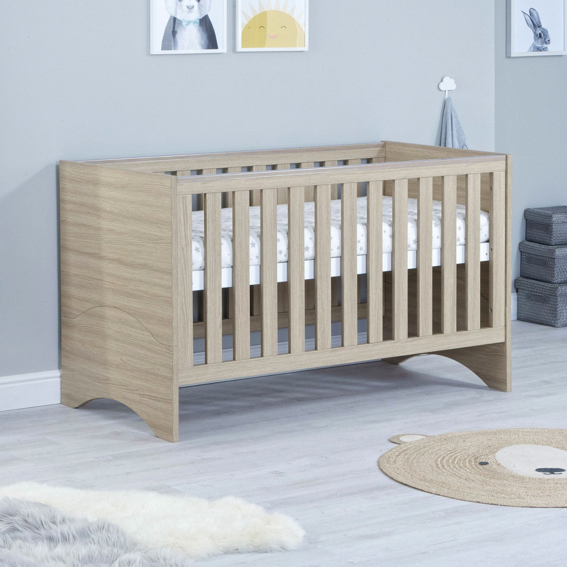 Babymore Veni 3 piece Nursery Furniture set oak 