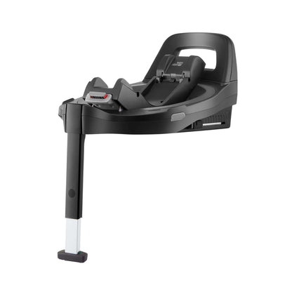 Black baby car seat base on a white background