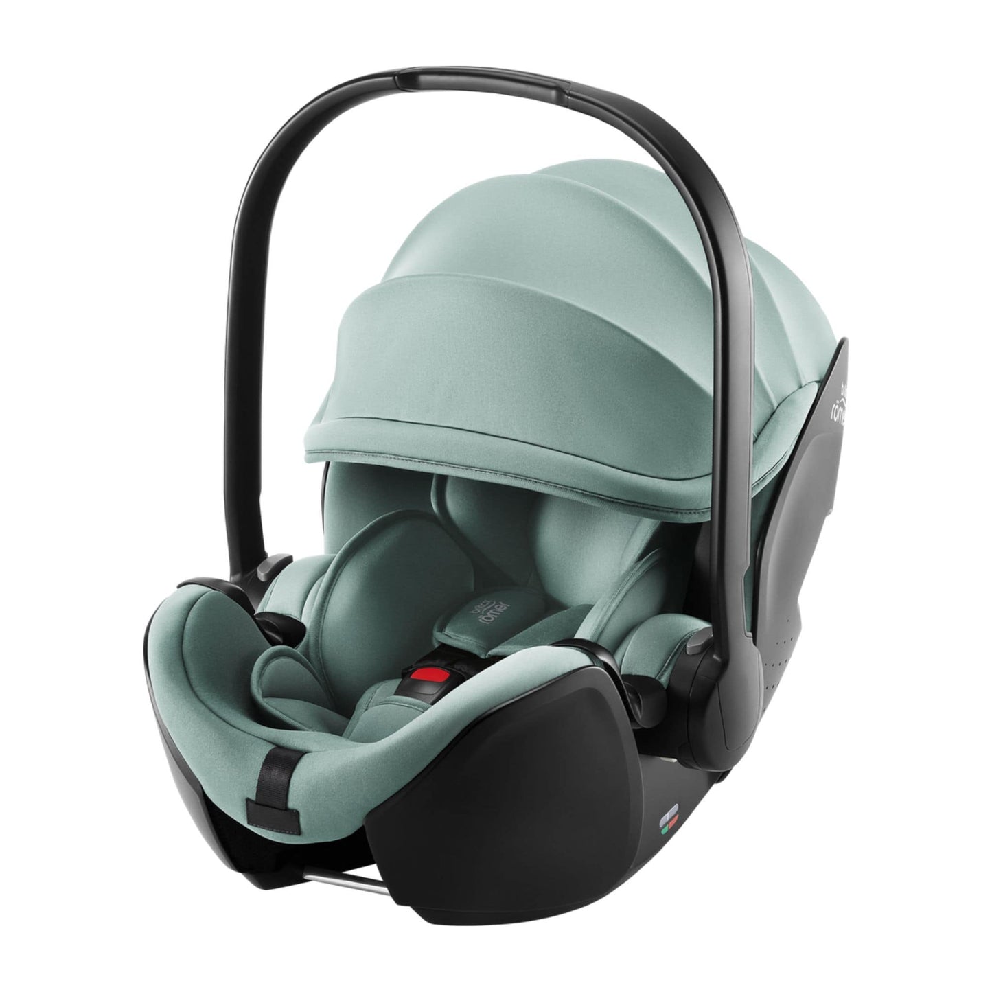Britax-Safe-Pro-jade-green baby car seat on a white background