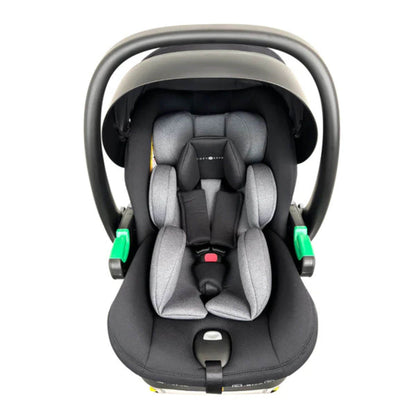 Cozynsafe-Avalon-car-seat-front-with-base-2-black-and-grey