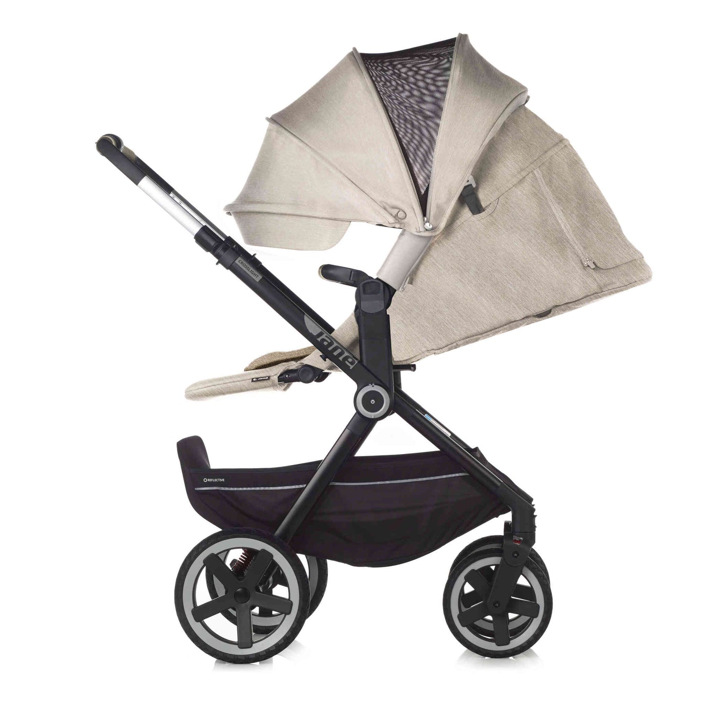 Crosslight-3-Pushchair-Reclined-Desert